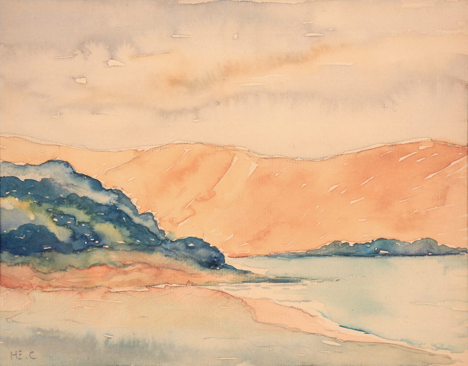 Henri-Edmond CROSS, Falaises dorées sur le rivage