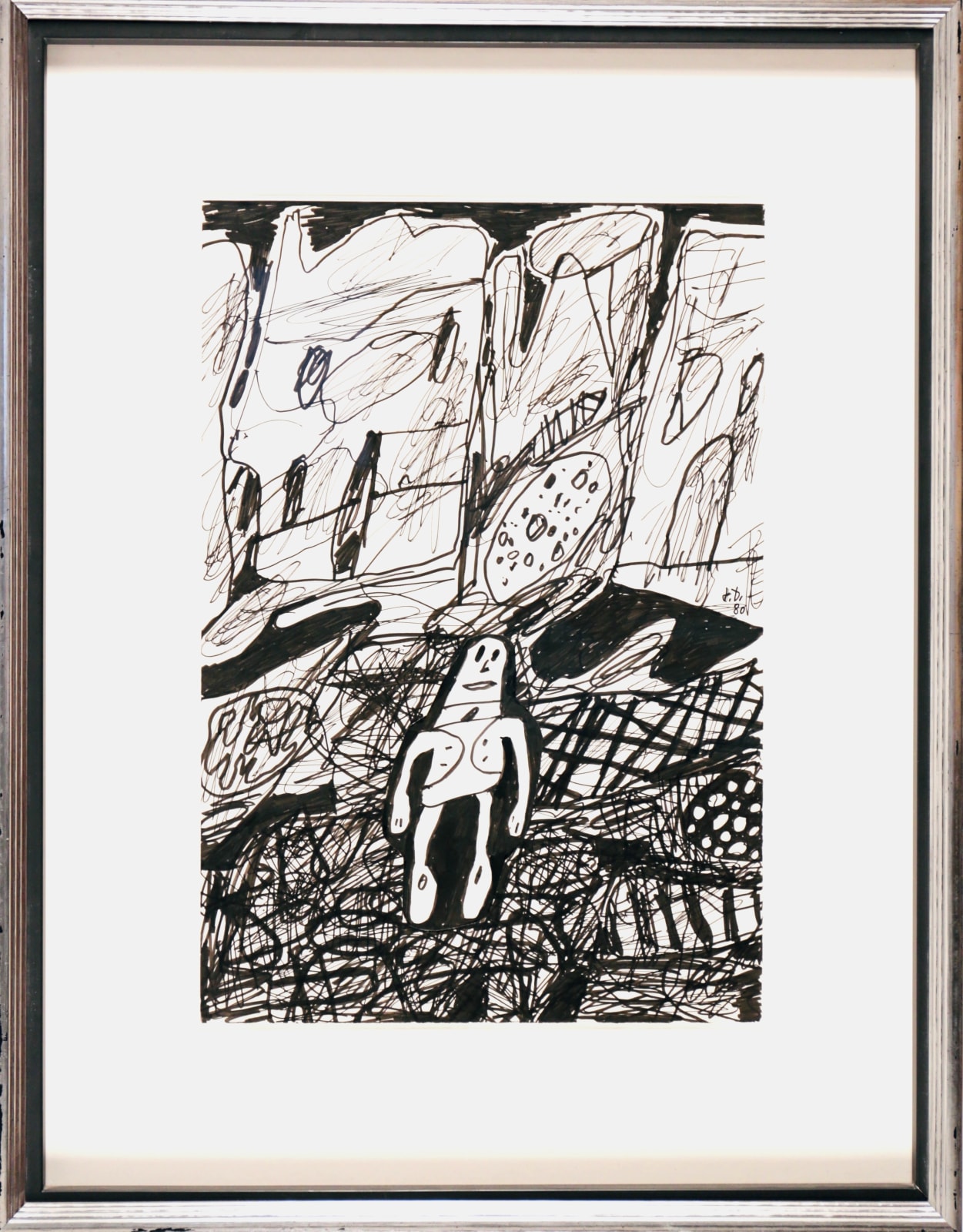 Jean DUBUFFET, Paysage avec un personnage, 1980