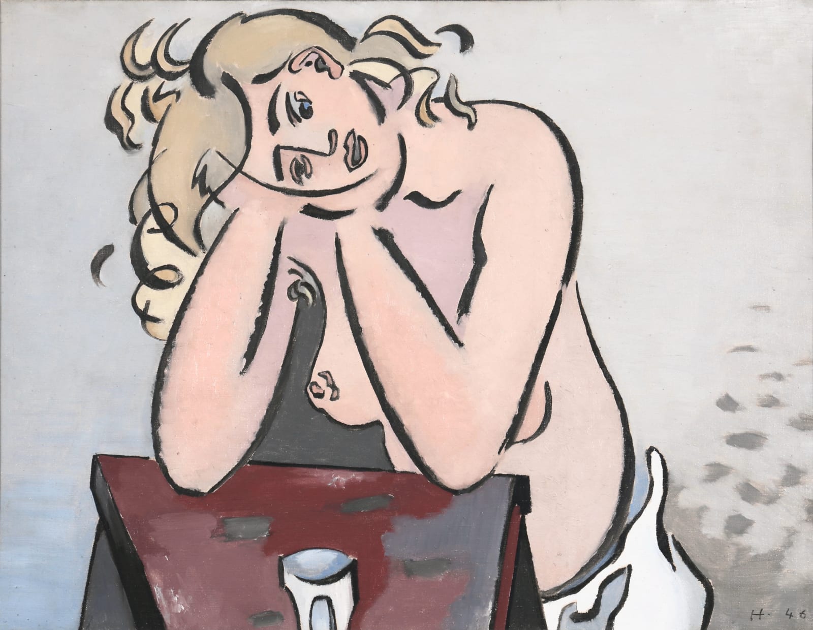 Jean HÉLION, Nu accoudé, 1946