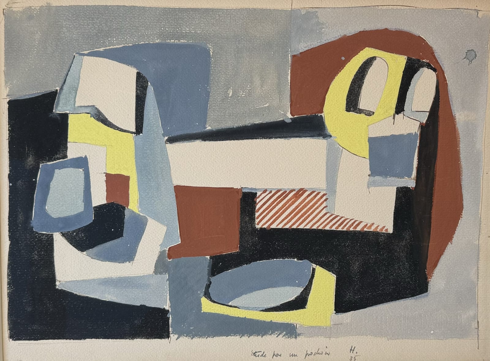 Jean HÉLION, Étude pour un pochoir, 1935