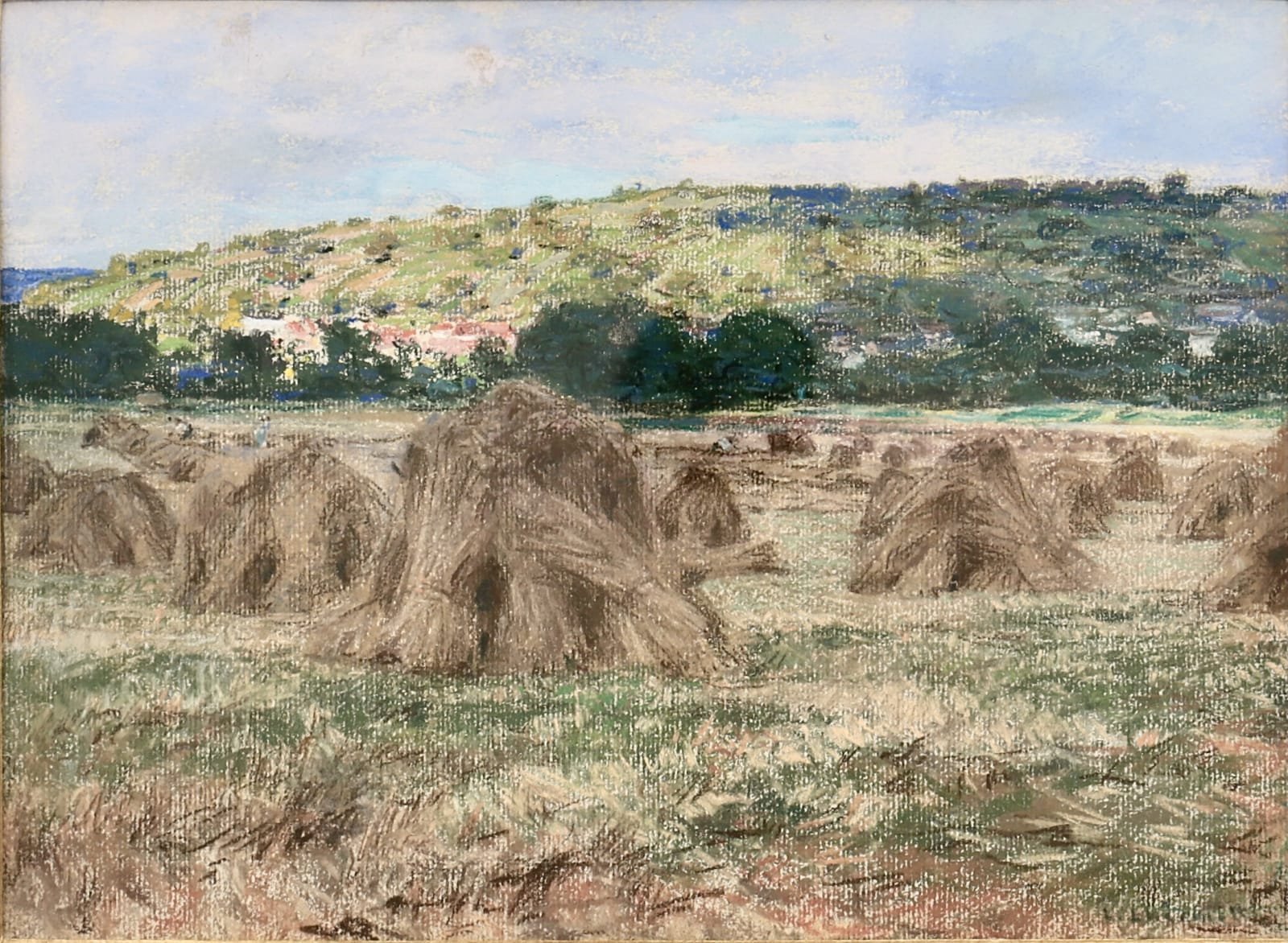 Léon LHERMITTE, Champ moissonné, 1909 (circa)