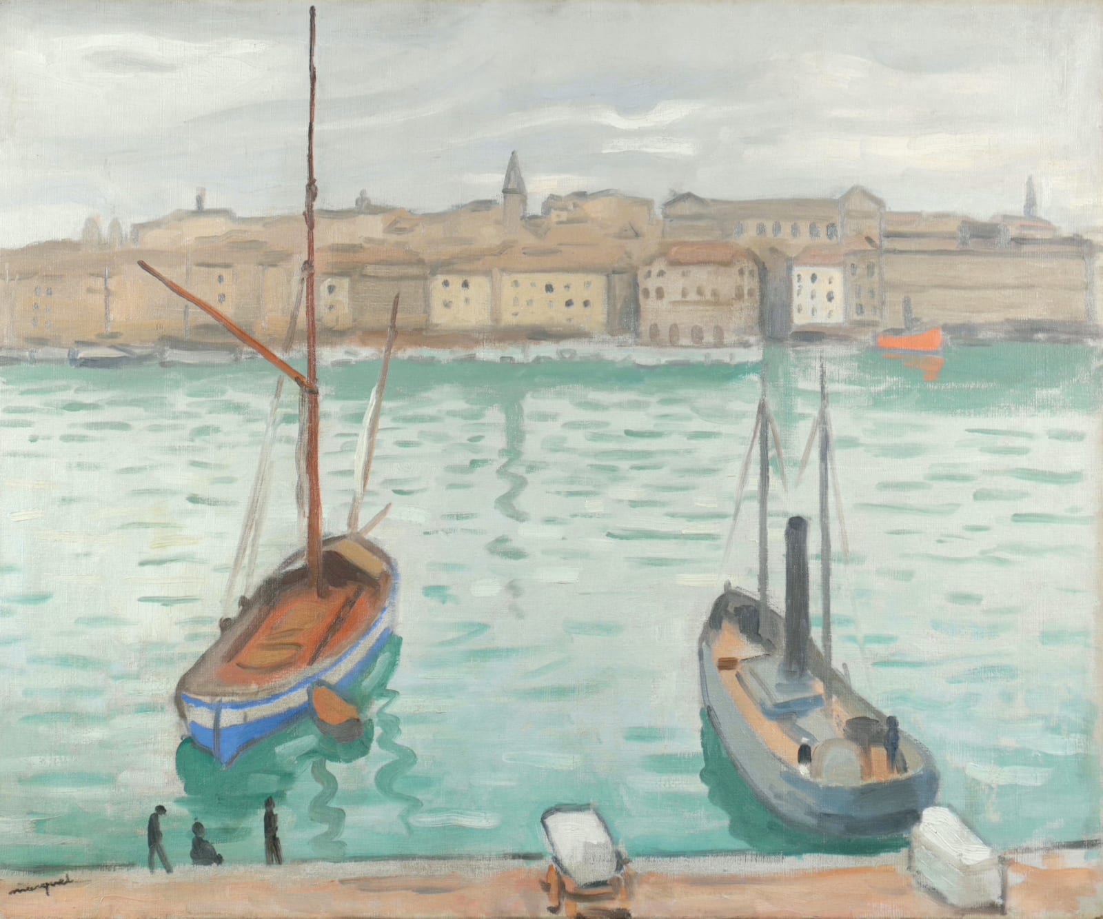 Albert MARQUET, Marseille, les deux bateaux, 1916-1918 (circa)