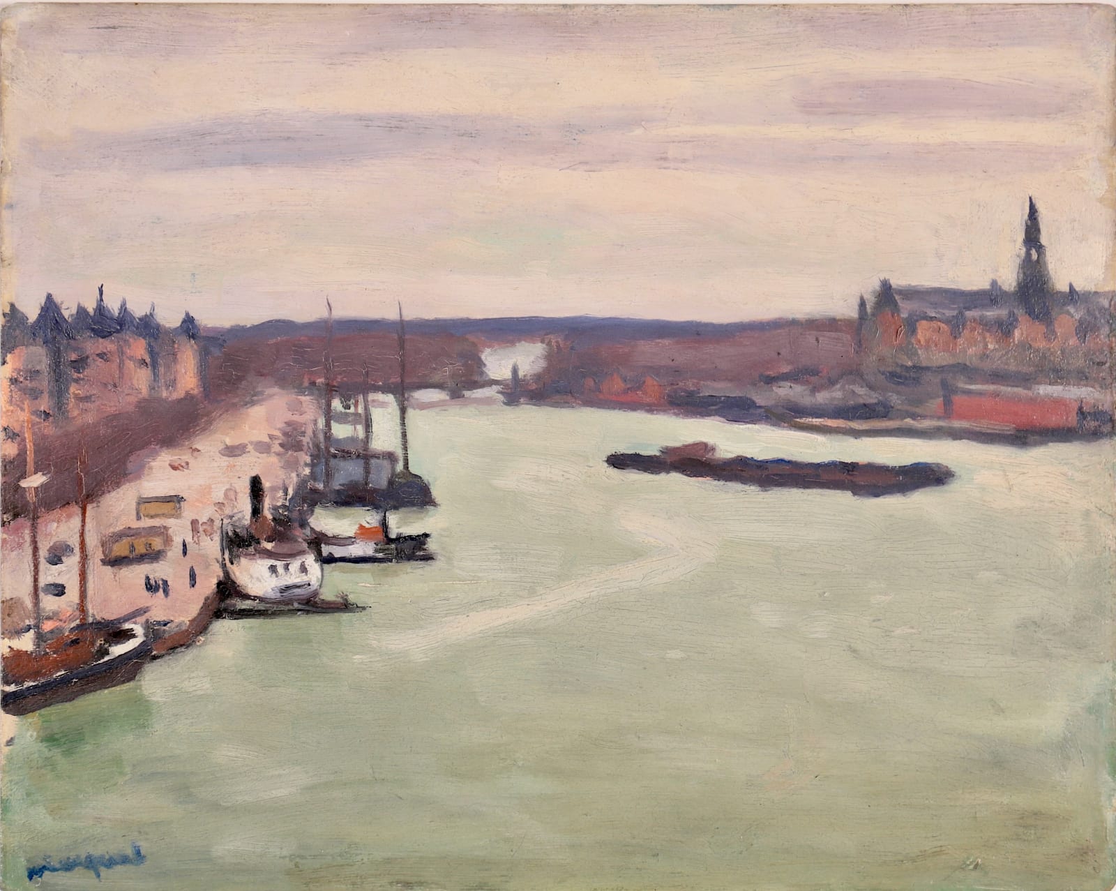Albert MARQUET, Stockholm, Strandvägen ciel clair, 1938