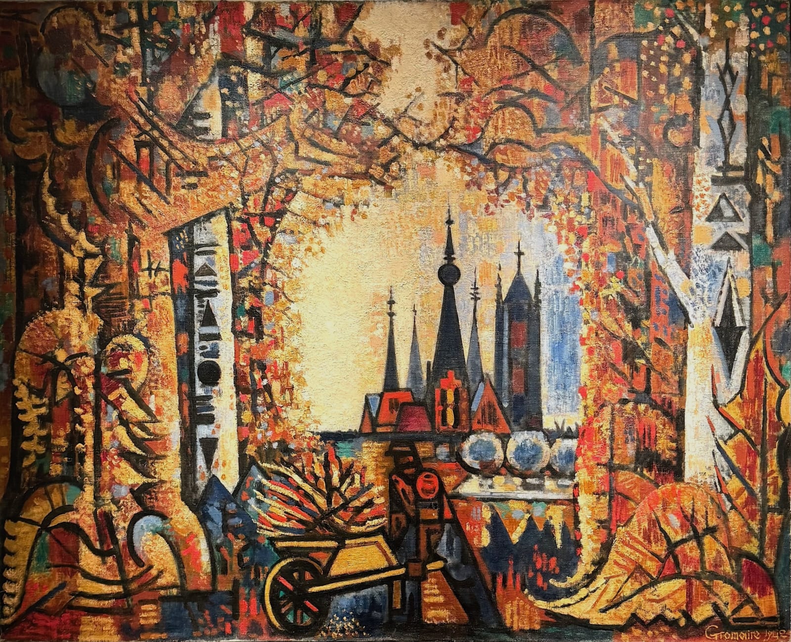 Marcel GROMAIRE, La Forêt et les Tours, 1942