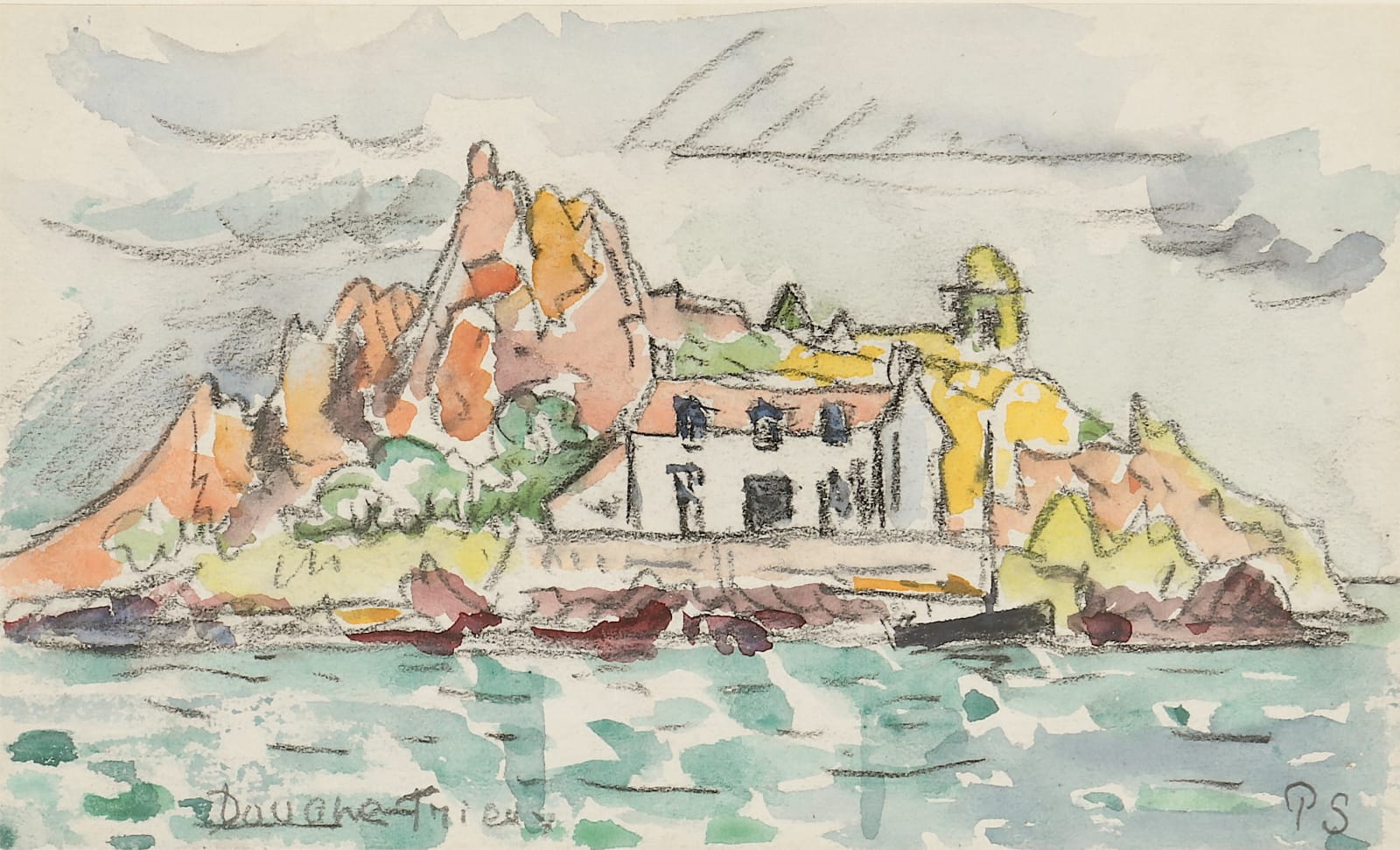 Paul SIGNAC, La Douane au Trieux, 1923 (circa)
