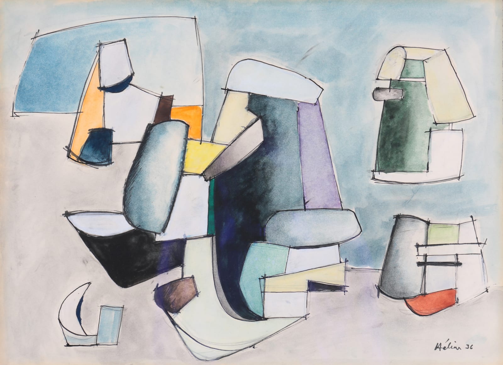 Jean HÉLION, Espaces bleus, 1936