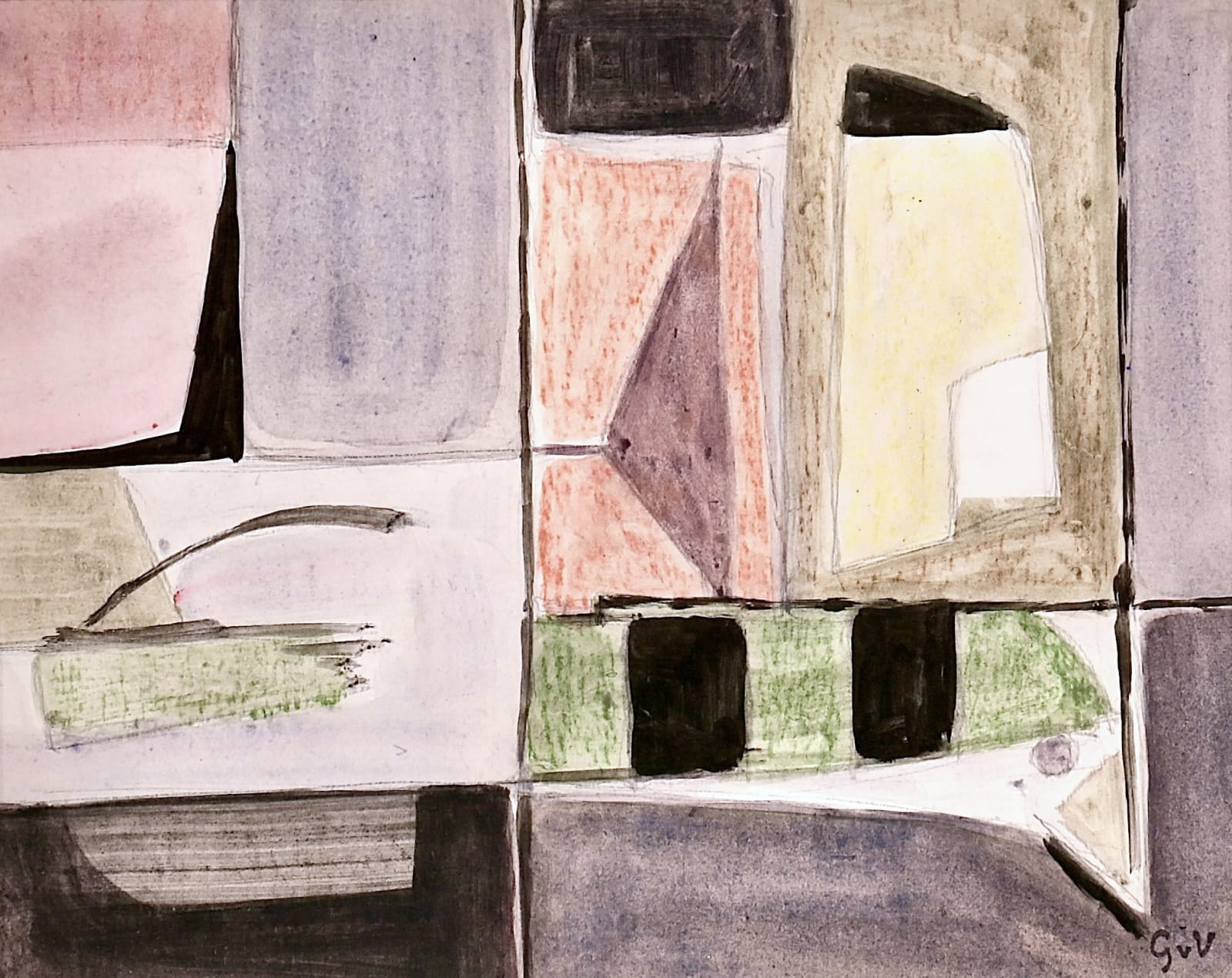 Geer van VELDE, Composition, 1954 circa