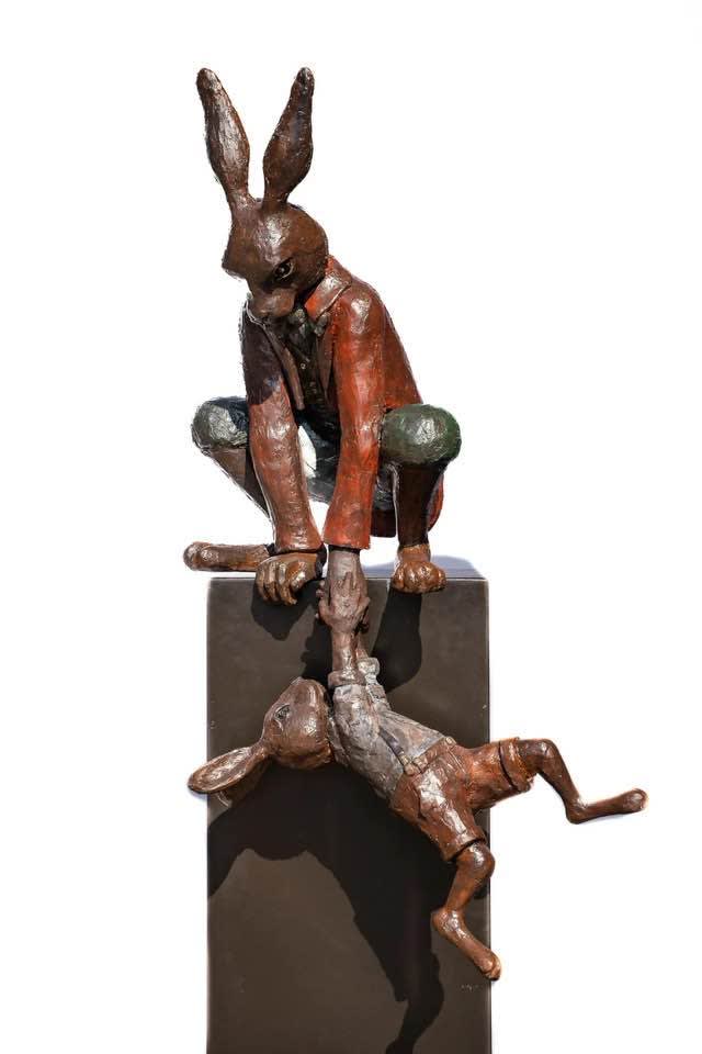 I've Got You bronze sculpture by Carol Cauldwell