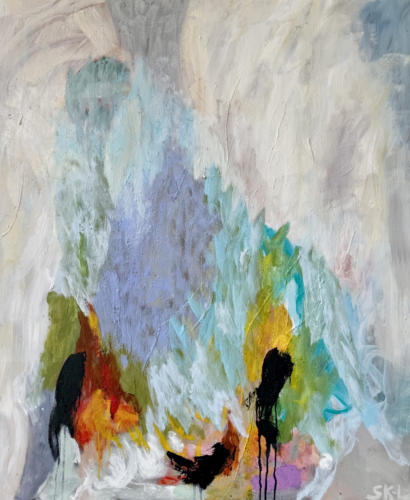 Peace Oil on Canvas Painting by Svend Kindt-Larsen