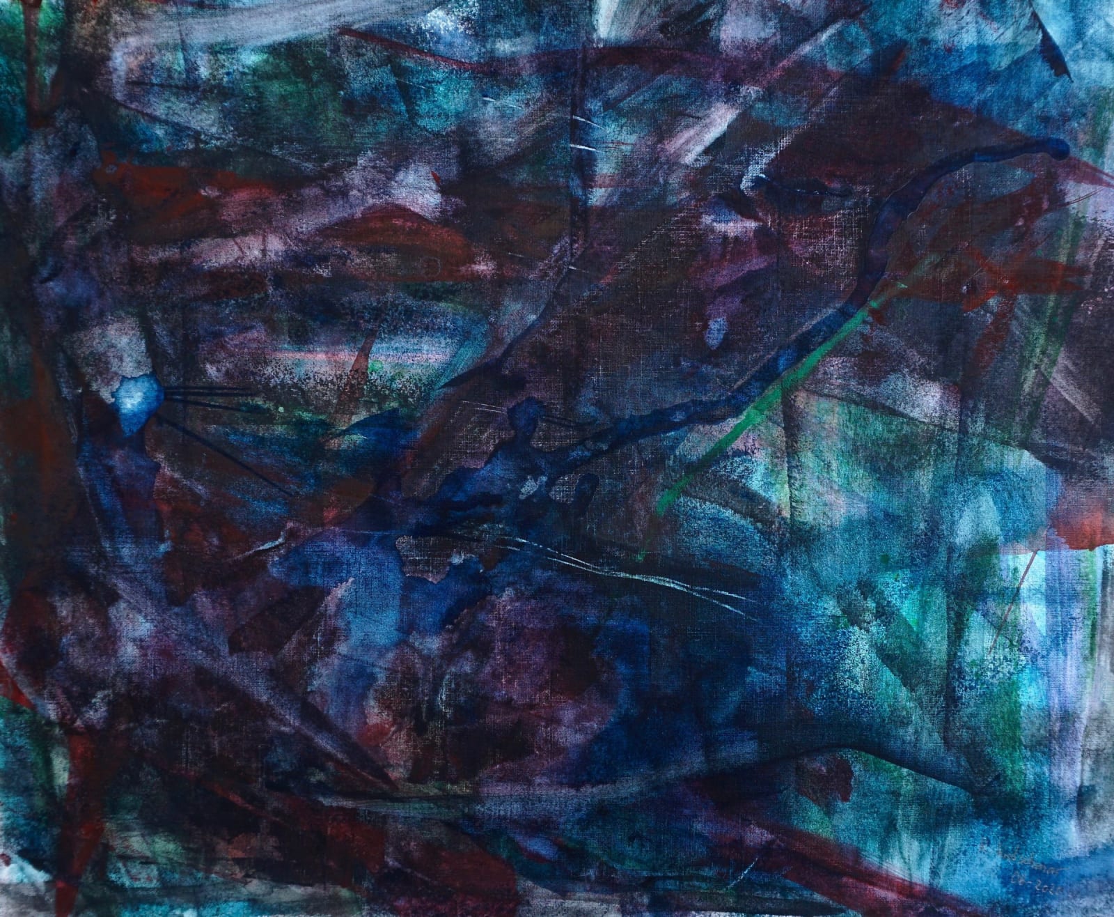 Die-Revolution watercolor on paper painting by Ralph Kretschmar