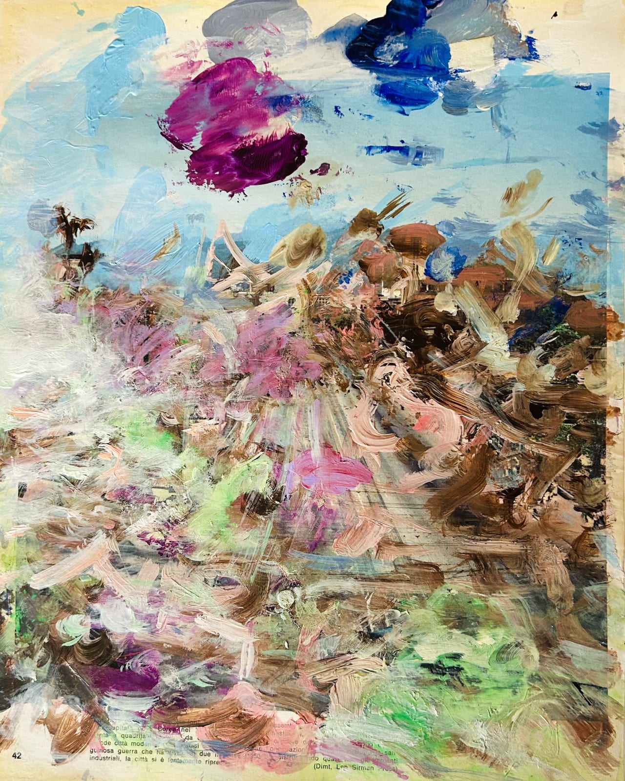 Mille Piaceri Palimpsest Acrylic on paper 32 x 25 cm 7 August, 2025 Skizzenbuch IX