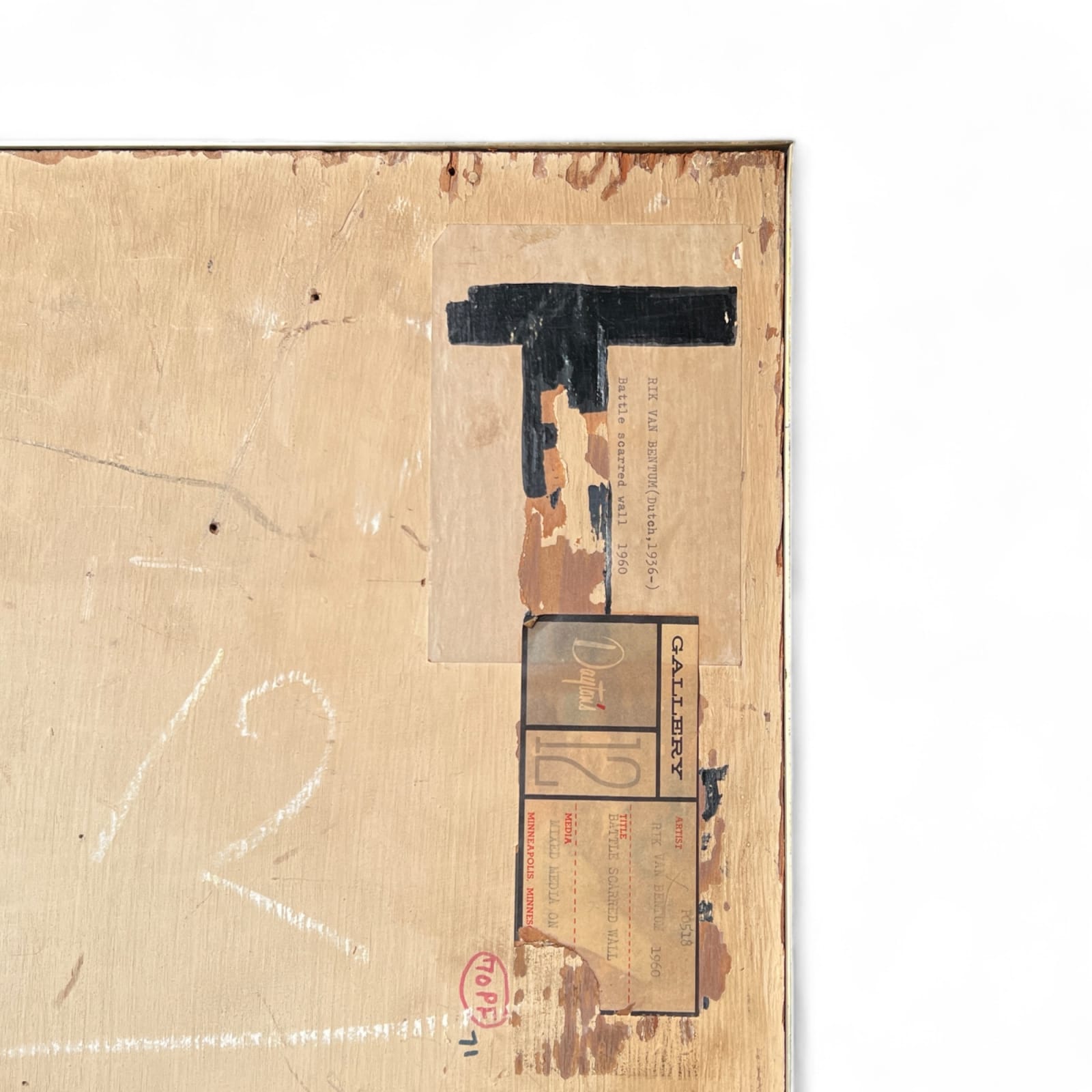 Rik van Bentum, Battle scared wall, 1960