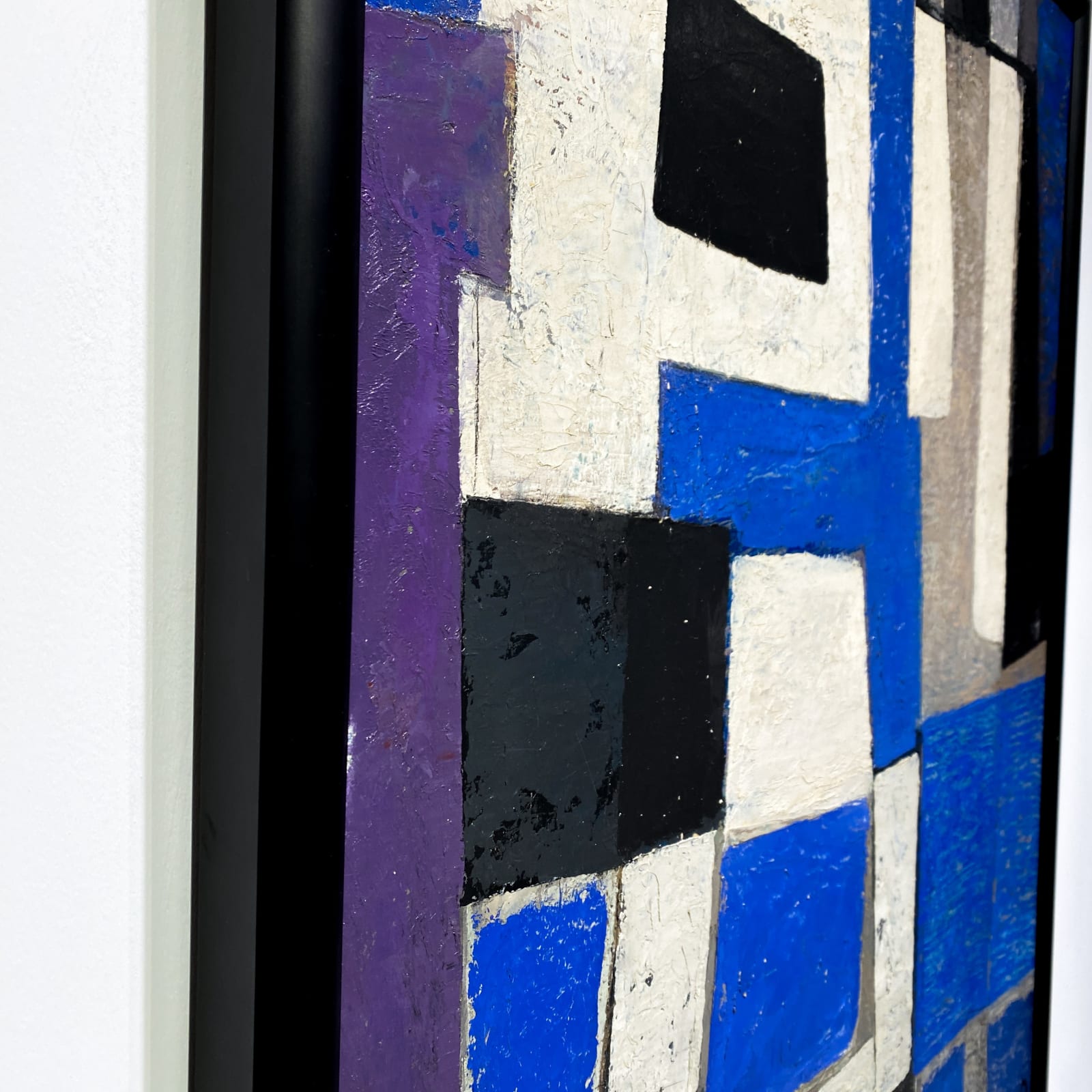 Georg Ruyter, Composition in White, Black and Blue, 1961