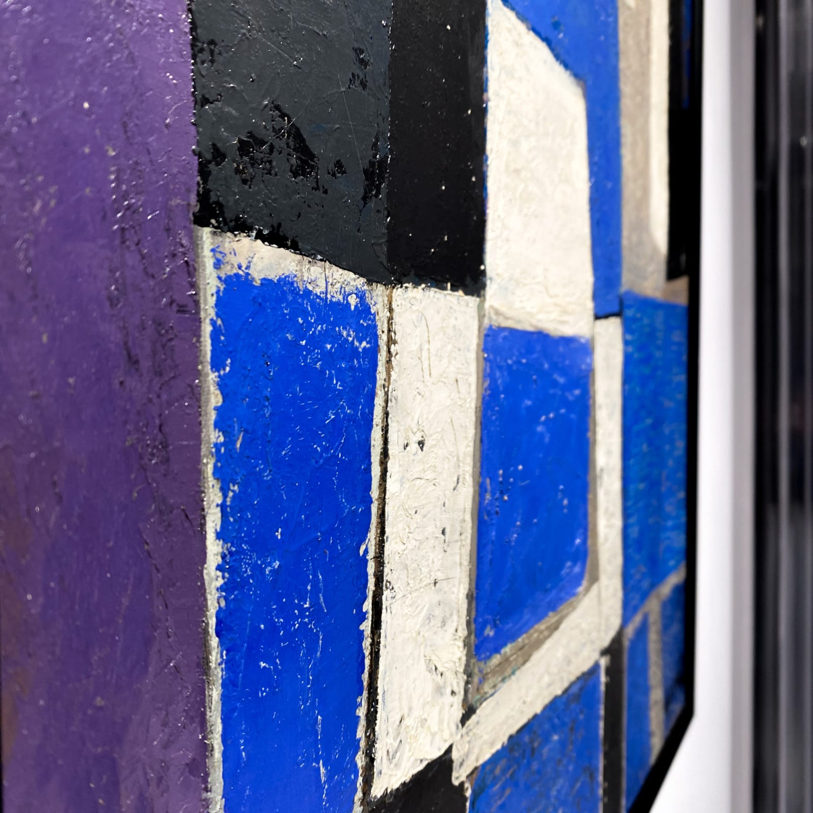 Georg Ruyter, Composition in White, Black and Blue, 1961