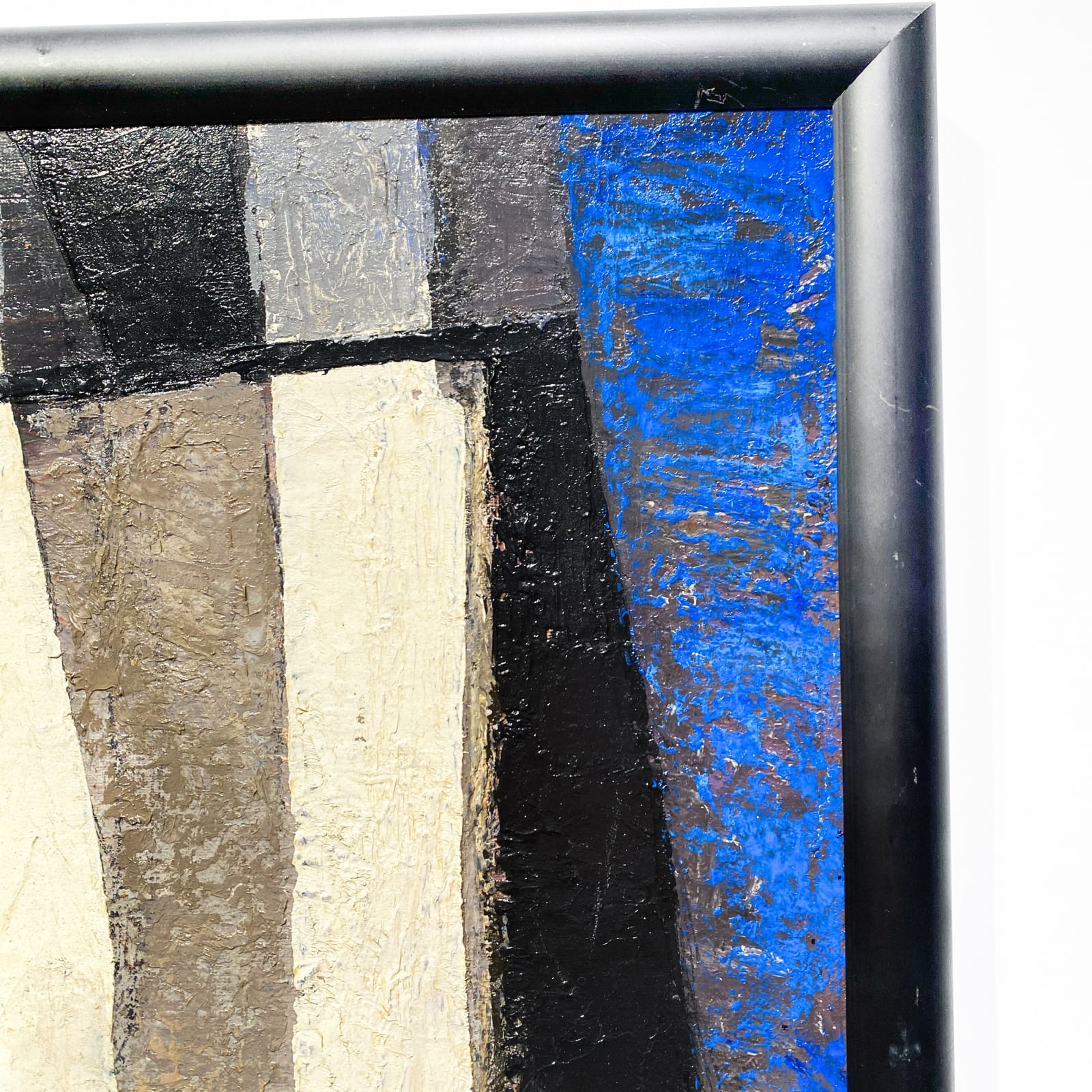 Georg Ruyter, Composition in White, Black and Blue, 1961