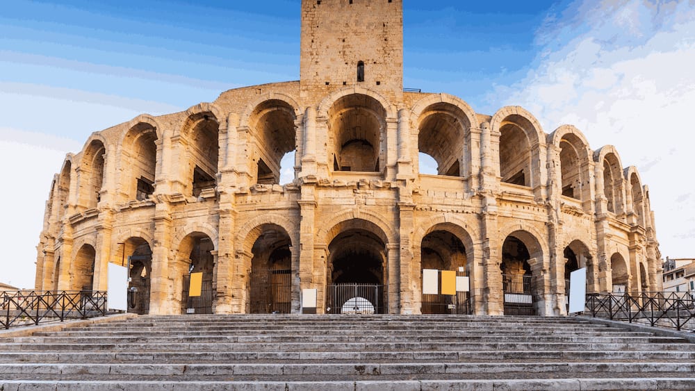 The gallery is located a few steps from the arena of Arles