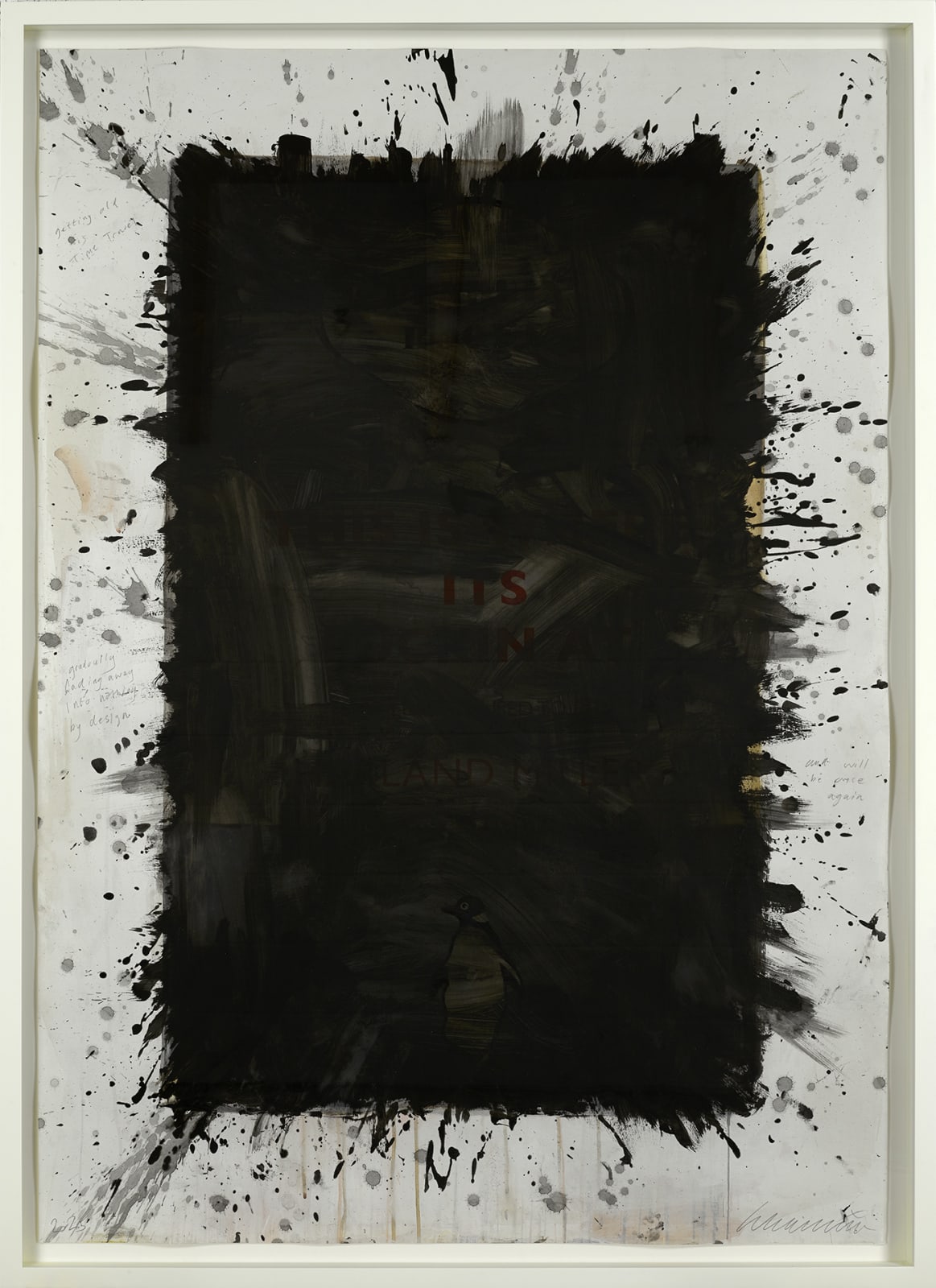 Harland Miller, FOR THE FUTURE “… gradually fading away into nothing by design…