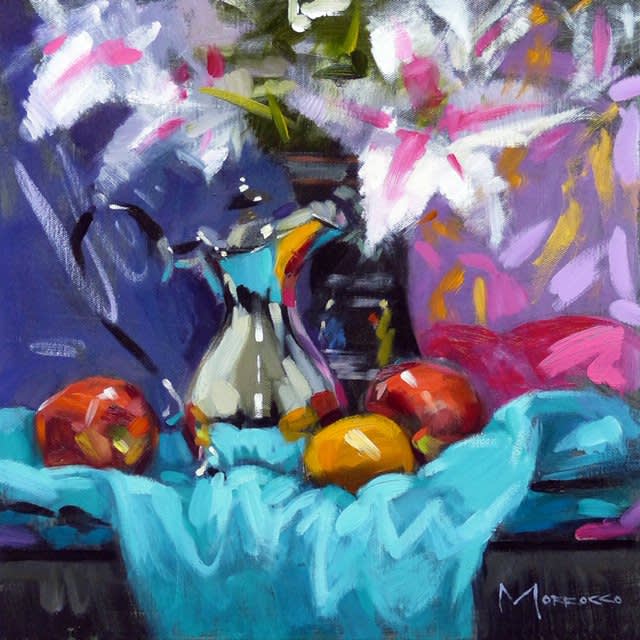 Jack Morrocco, Silver Pot on Turquoise