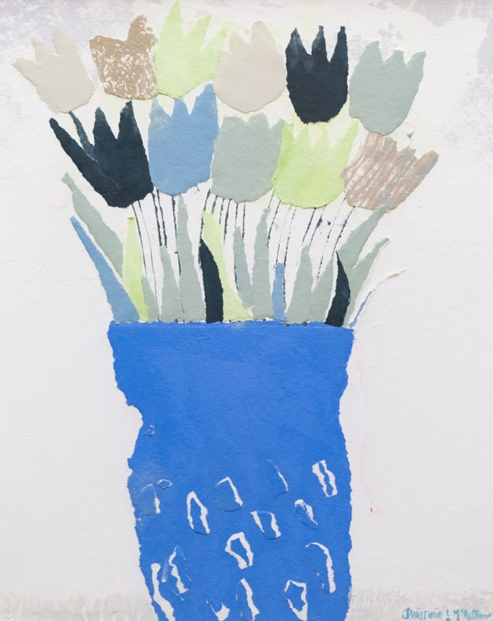 Christine McArthur, Tulips in a Blue Vase