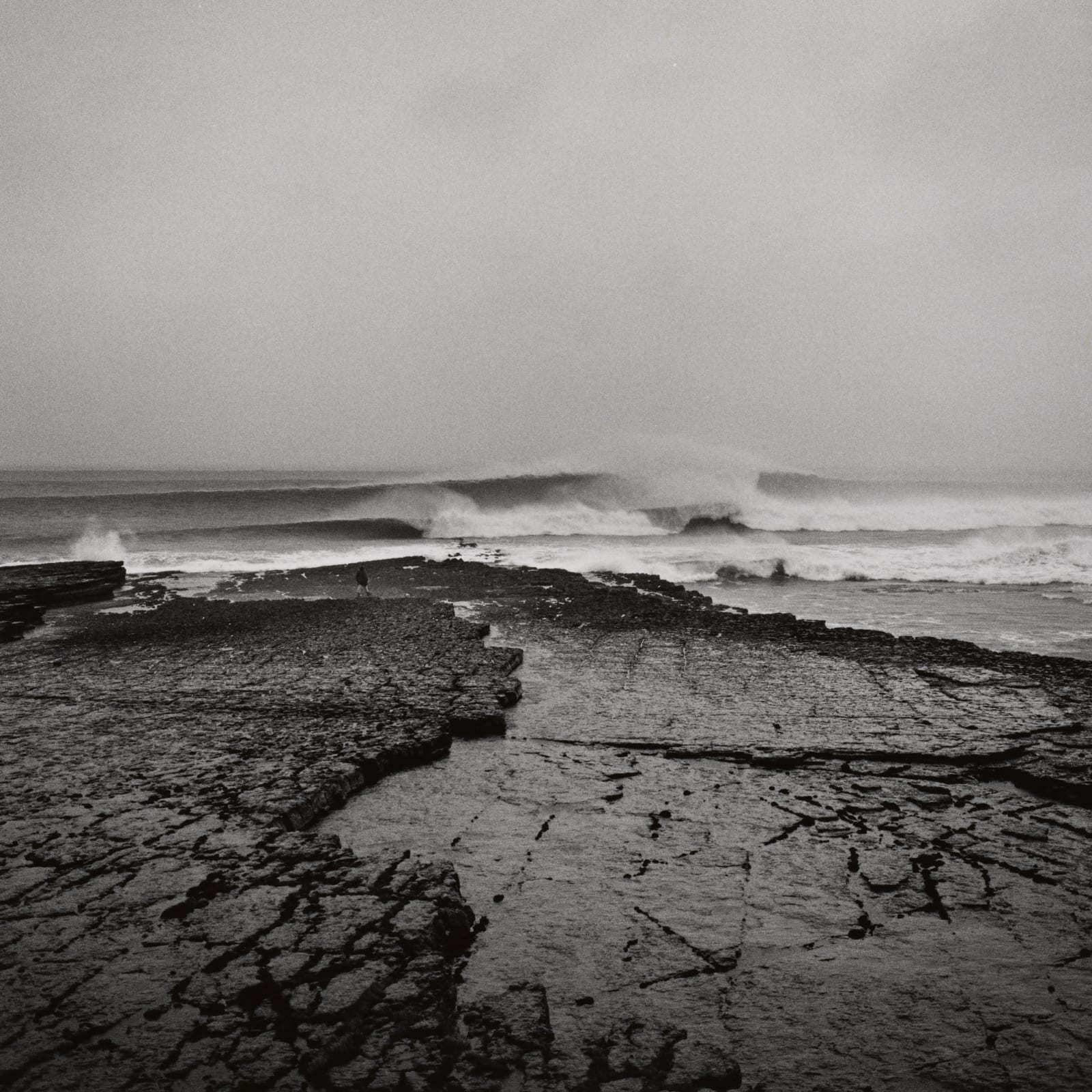 Rachel Brown, Man Standing Before the Waves, Ballycastle - Winter Solstice, 1997