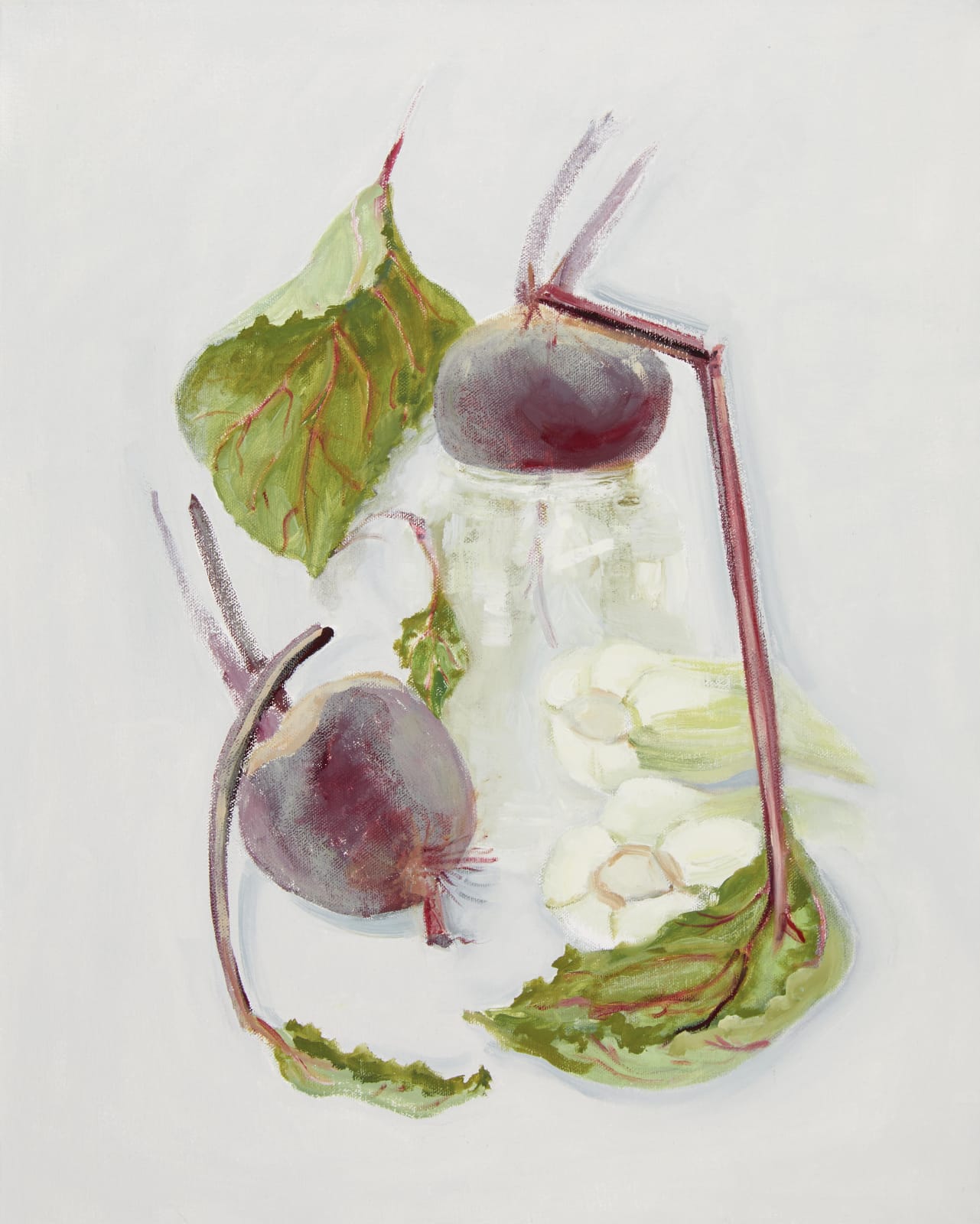 Judy Carroll Deeley, Beet root and pak choi, 2014