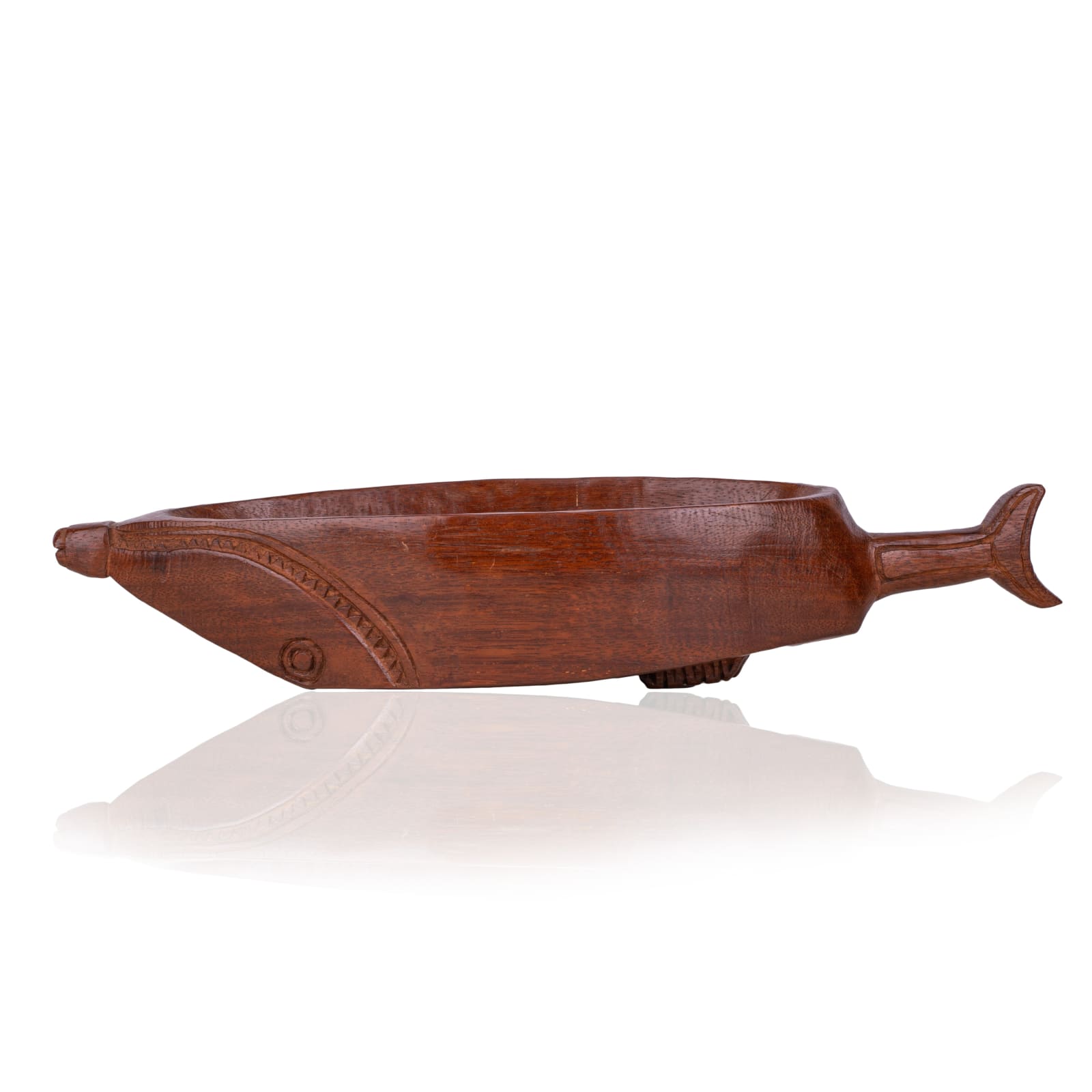 An unusal Tribal fish-form feeding bowl