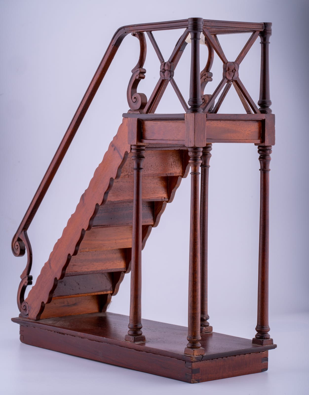 A table top model staircase
