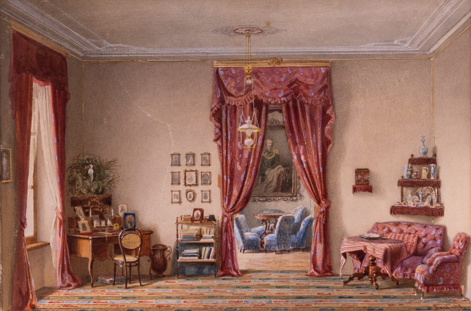 H. Bank, A view of an interior, 1875