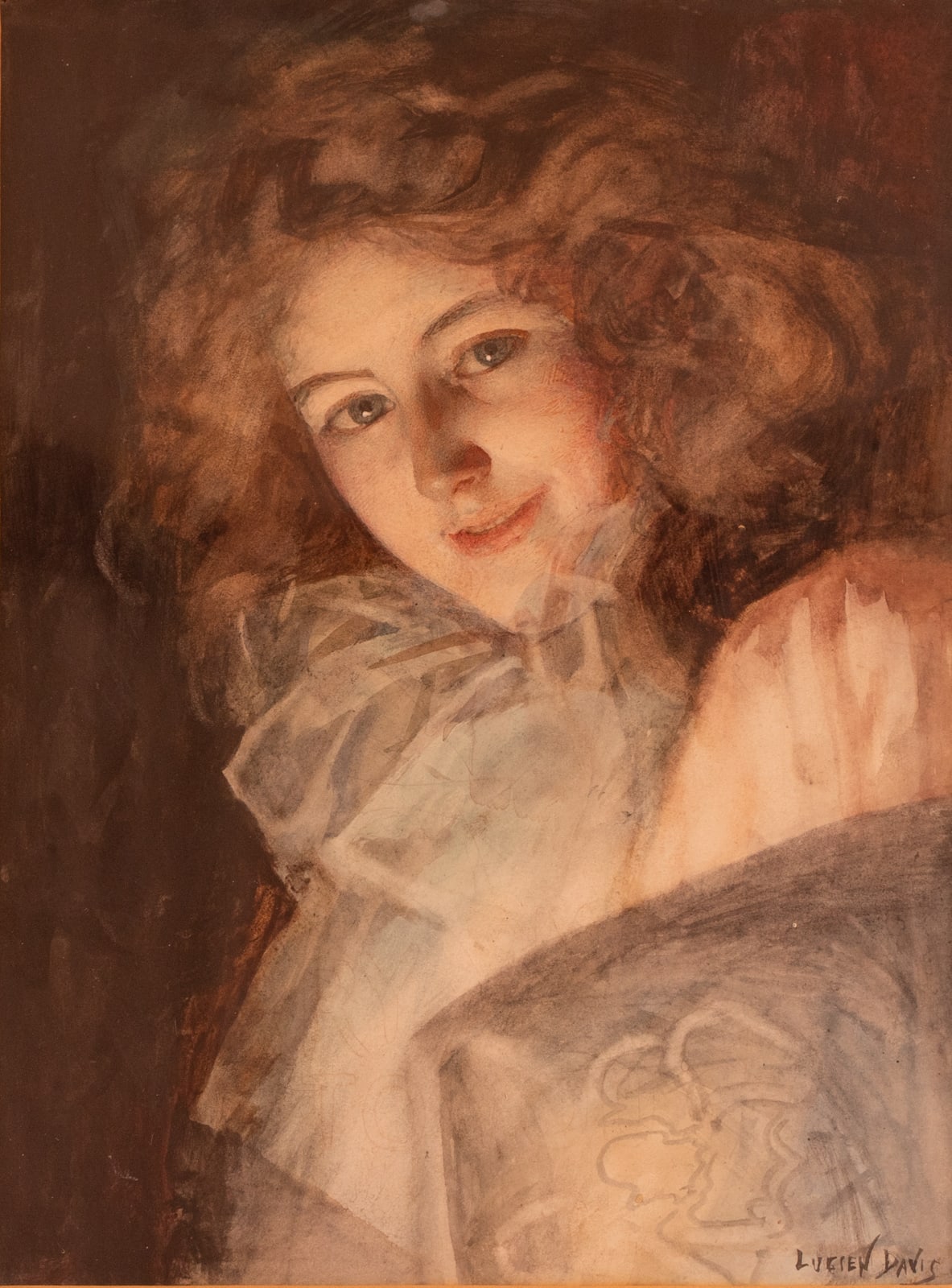 Lucien Davis, Portrait of a Young Woman as a Pierrot