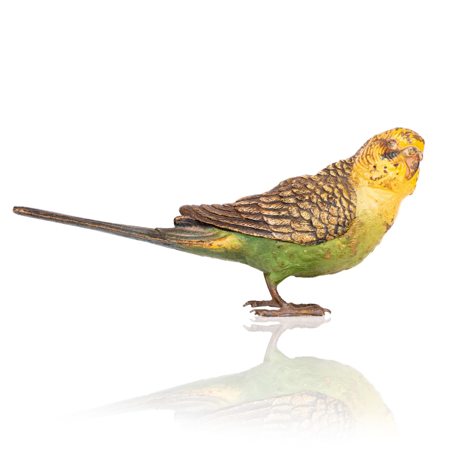 A Bergman Austrian bronze parakeet, late 19th century