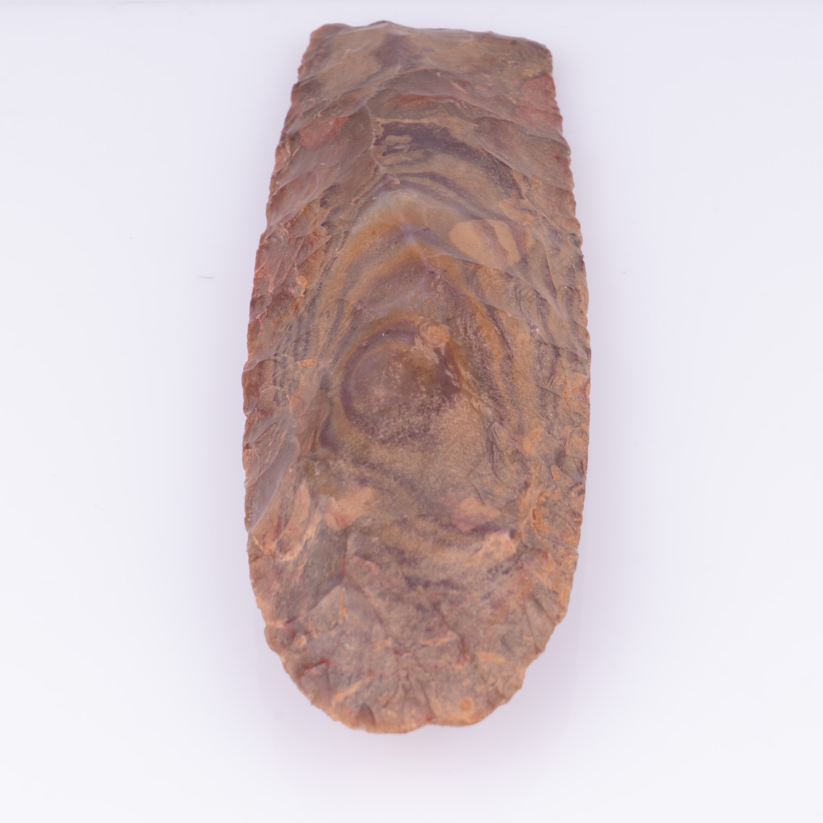 An ancient Neolithic chipped flaked stone axe head