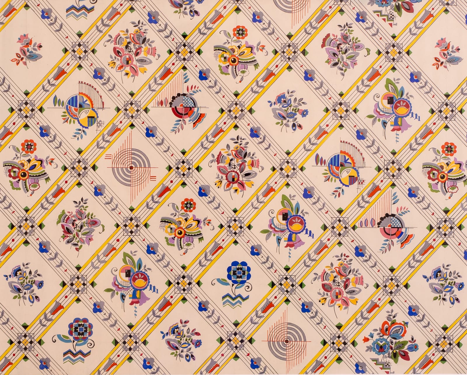 Clarence Blackburn, Art Deco design for wallpaper, 20th century