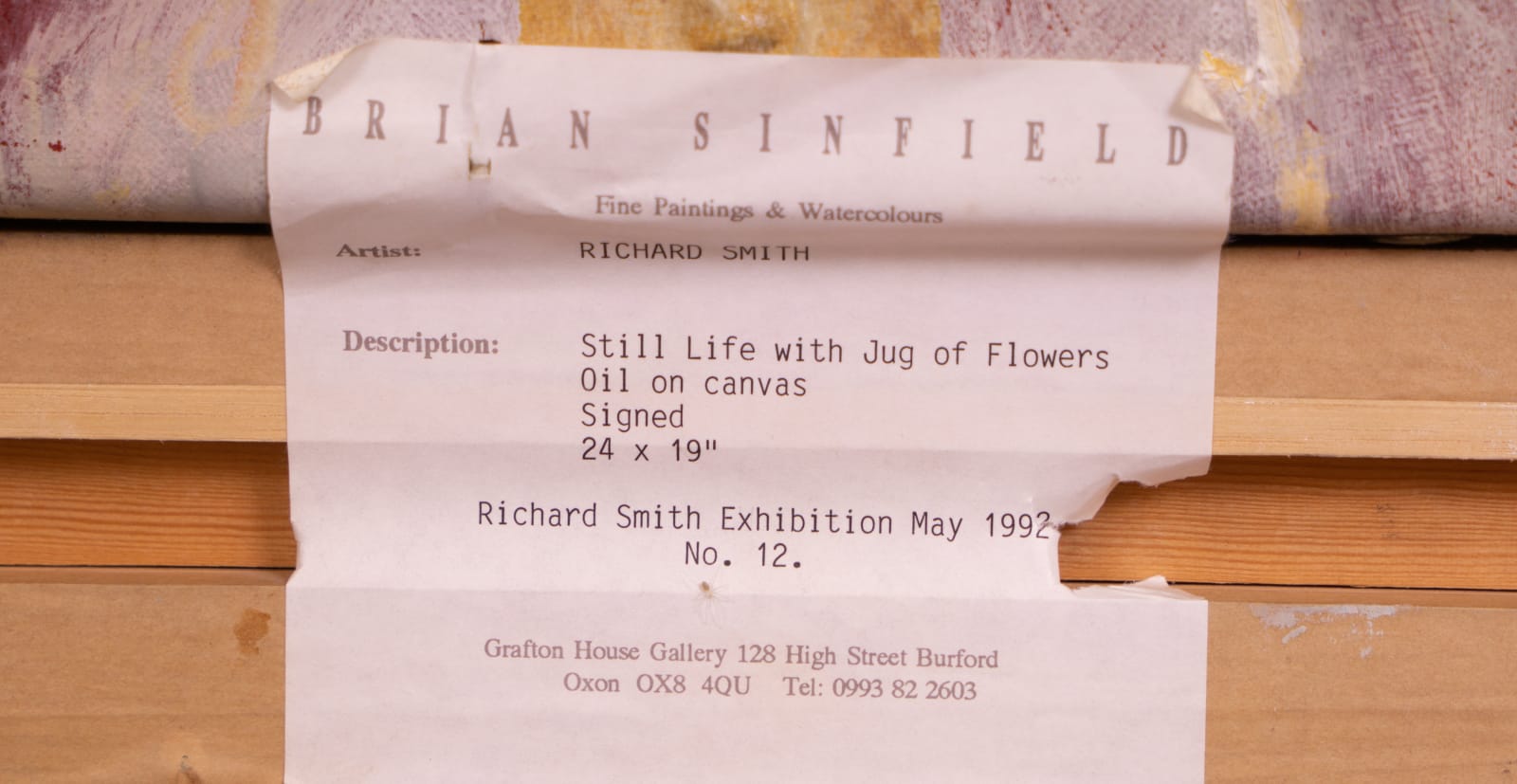 Richard Smith, Still Life with Jug of Flowers