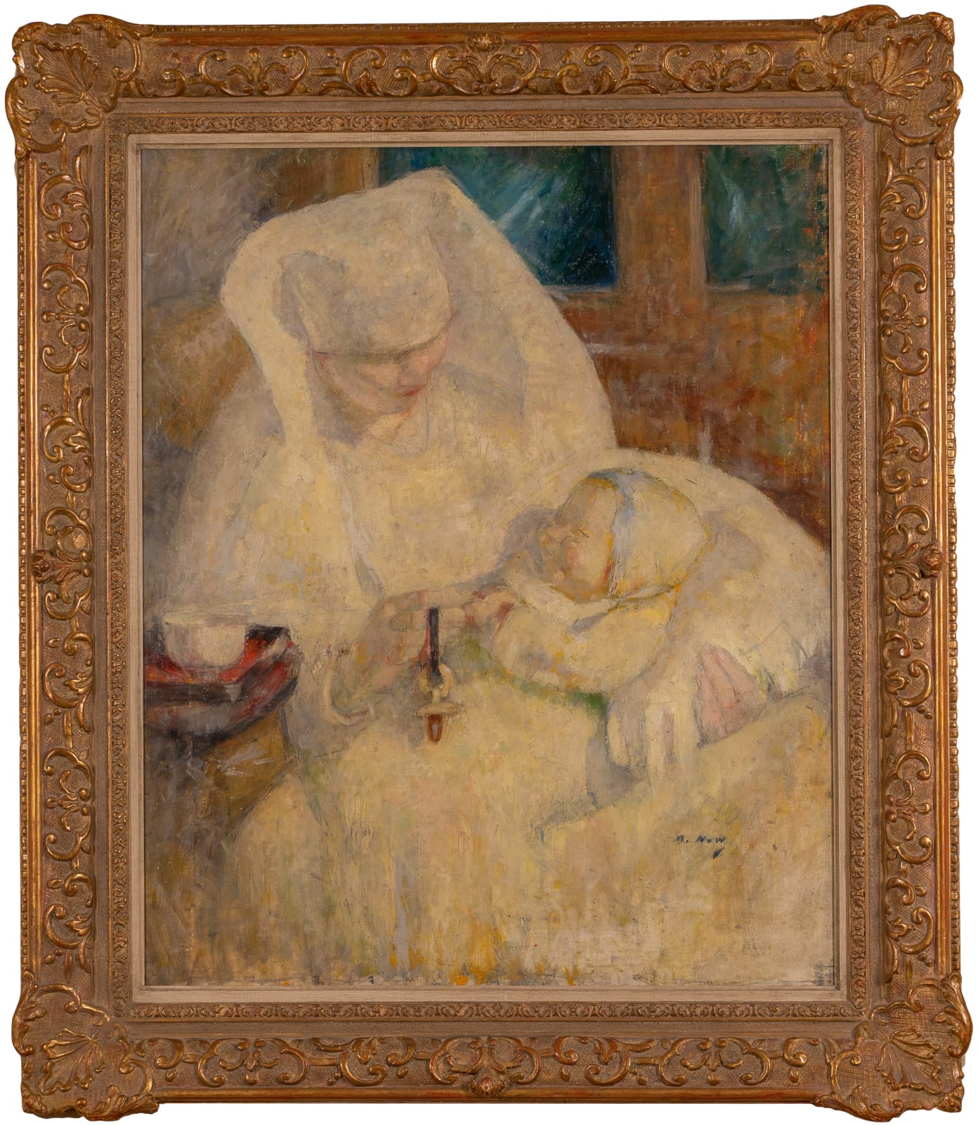 Julia Beatrice How, Nurse and Baby
