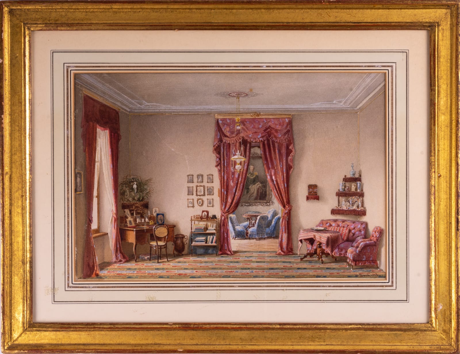 H. Bank, A view of an interior, 1875