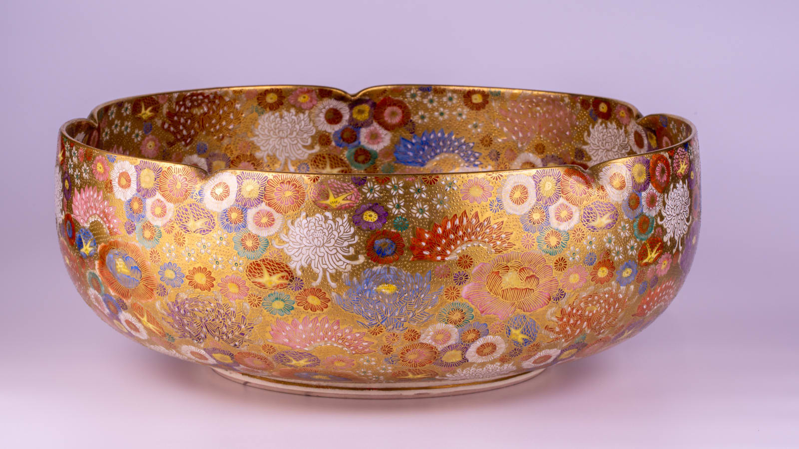 A Japanese Satsuma “millefiori” and gilt decorated bowl, Japan, late Meiji