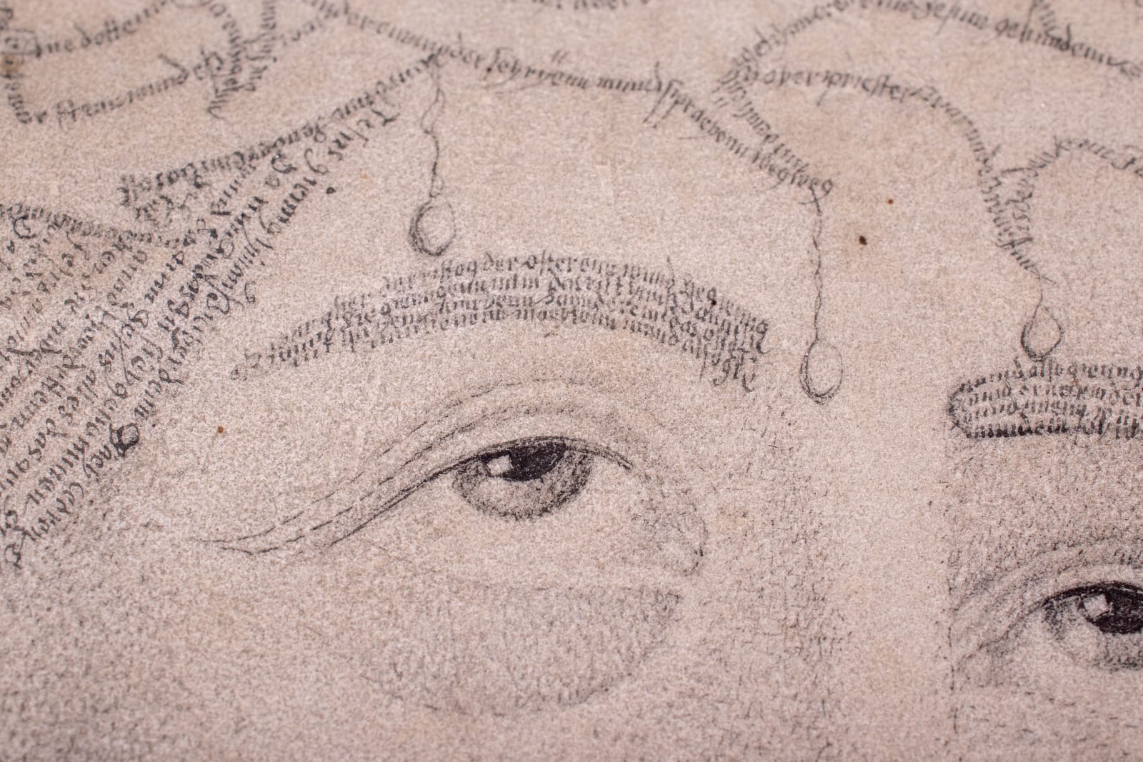 Johann Michael Püchler, Ecce Homo & Virgin Mary, a pair of oval shaped microcalligraphic images