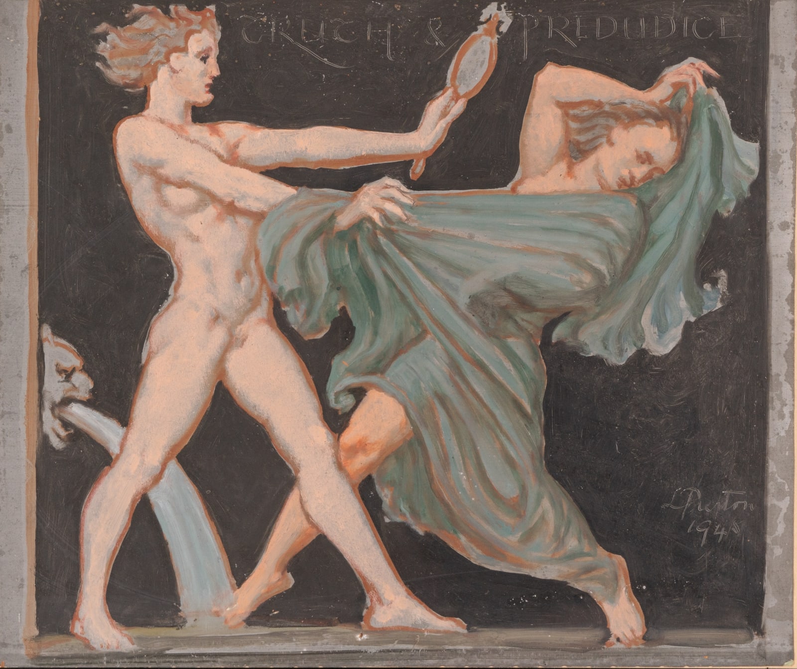 English School, A pair of Classical mythological studies, late 19th century
