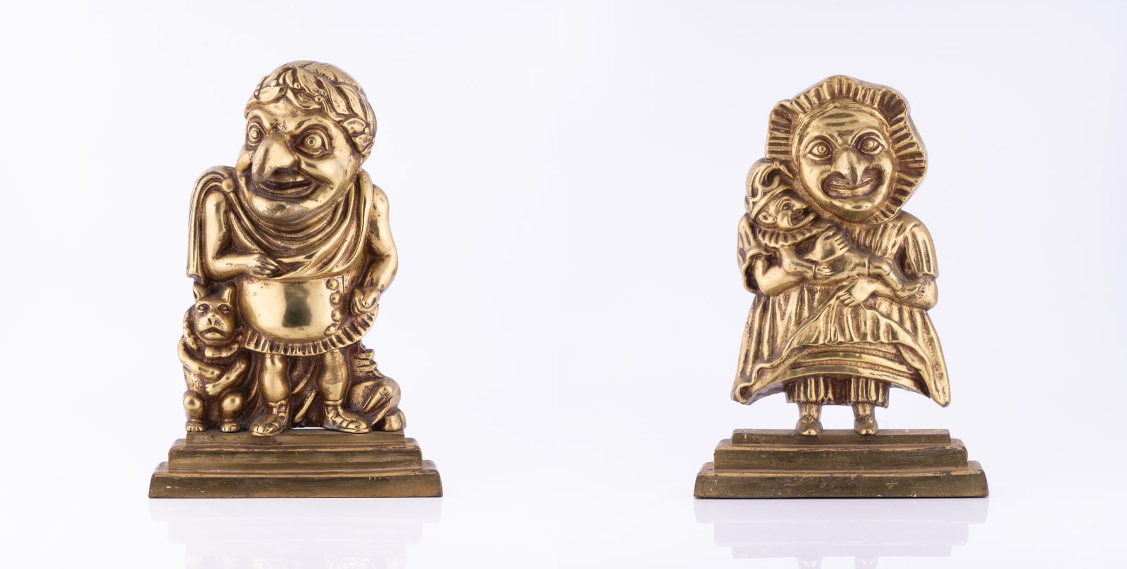 A pair of door stops of Punch and Judy