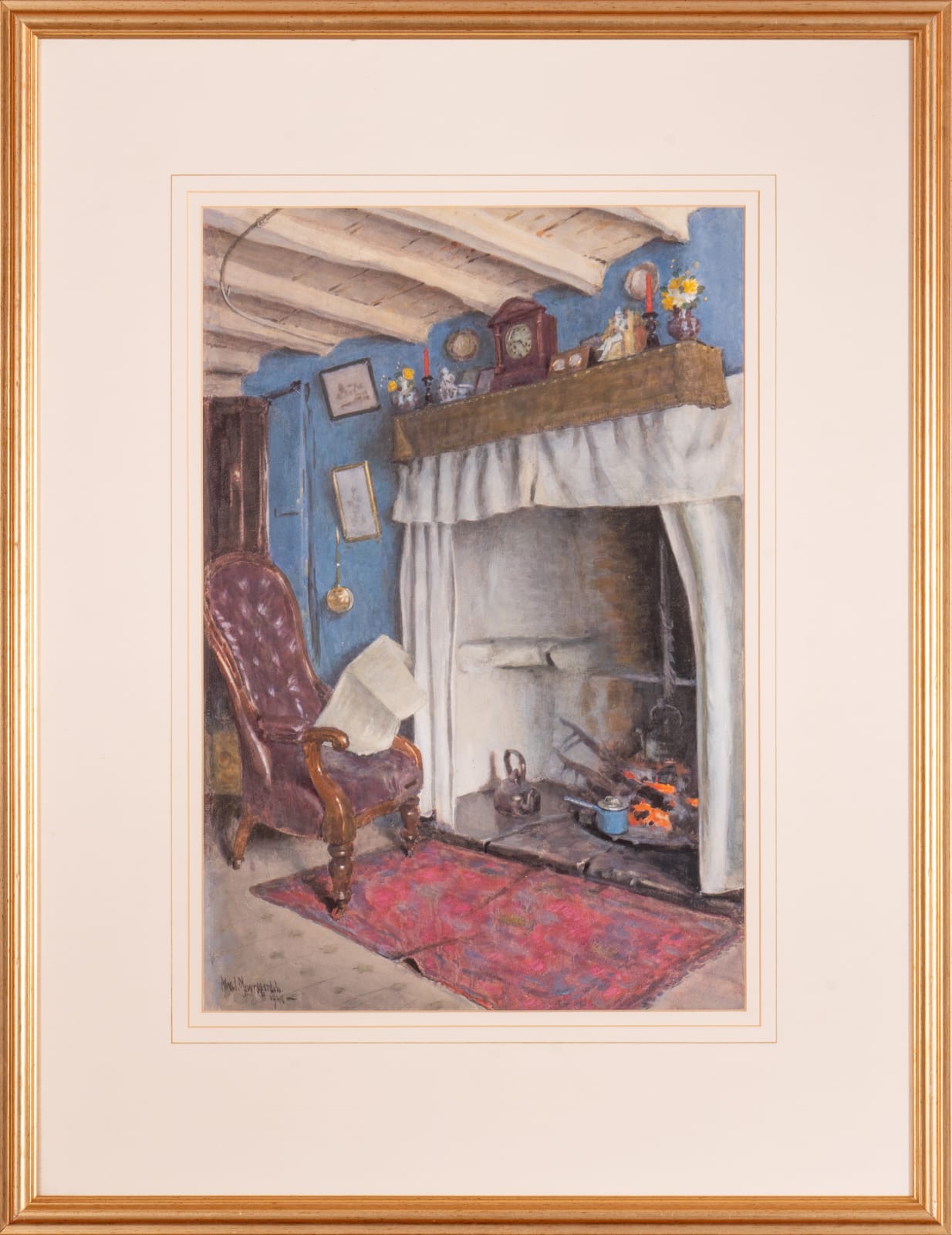 Alexander James Mavrogardato, A Cottage Hearth, 1924