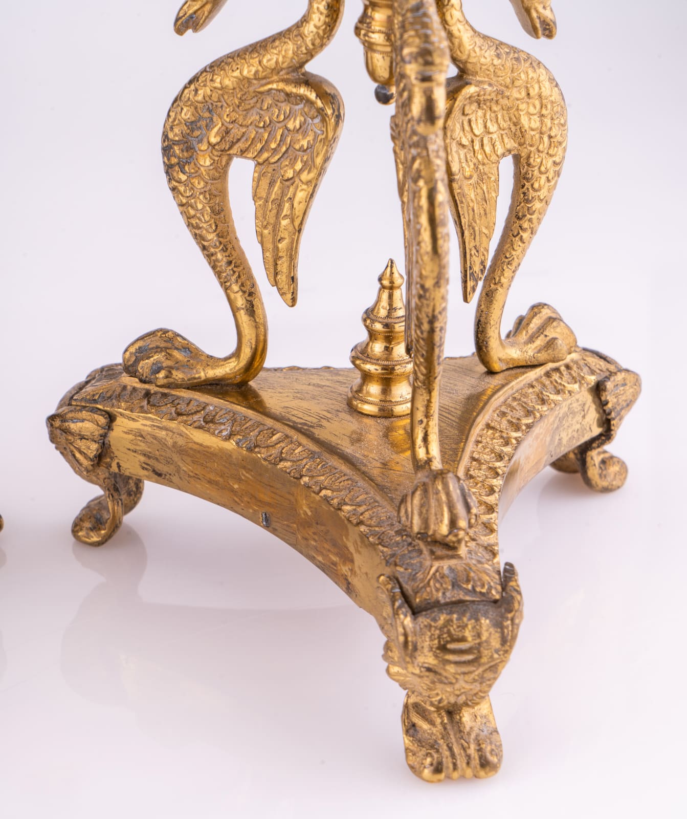 A pair of Regency ormolu candle lustres