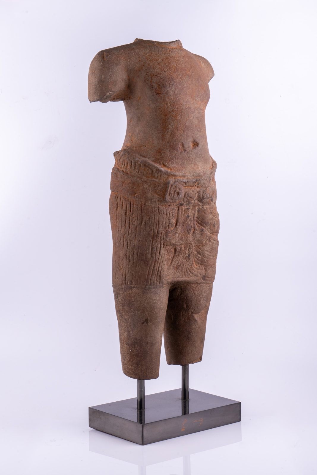 A figure of the female god Vishnu, Khmer, Cambodia, 11-12th century