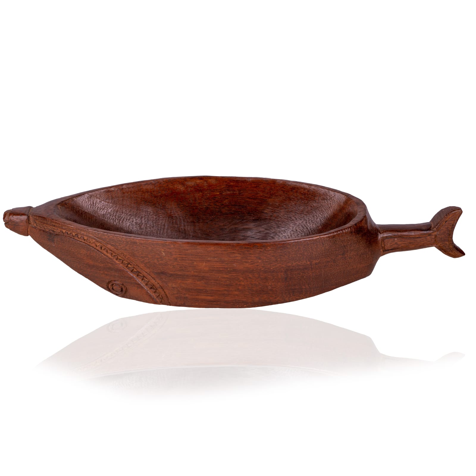 An unusal Tribal fish-form feeding bowl