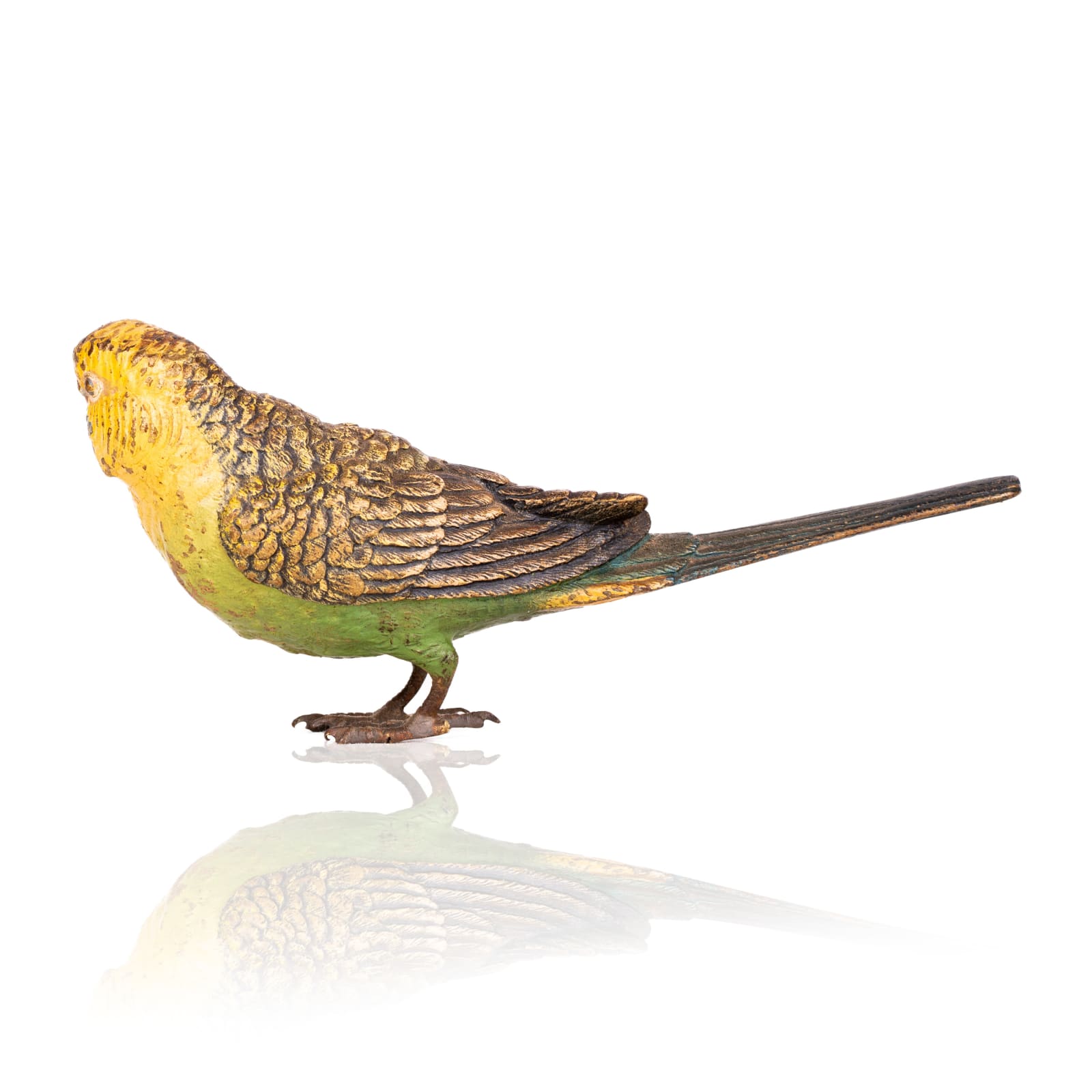 A Bergman Austrian bronze parakeet, late 19th century