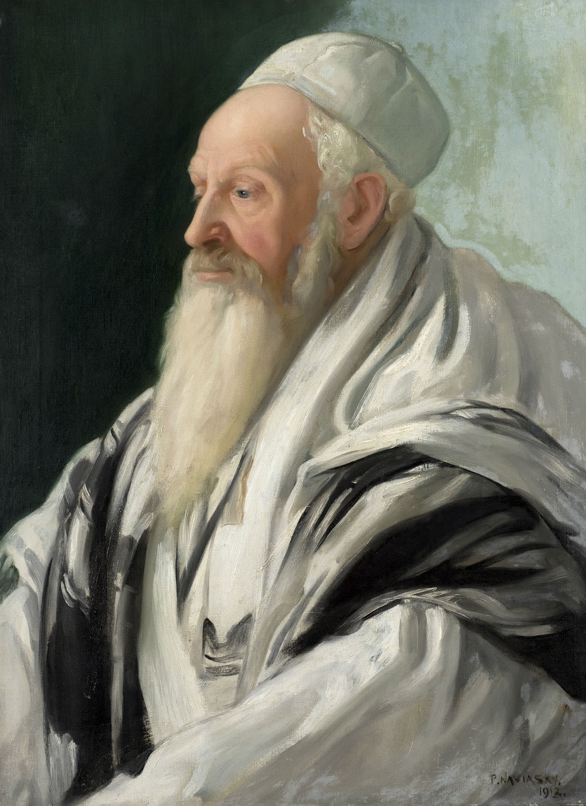 Philip Naviasky (1894-1983) Portrait of a Rabbi 1912 Oil on canvas 76 x 56 cm Ben Uri Collection © The estate of Philip Naviasky To see and discover more about this artist click here