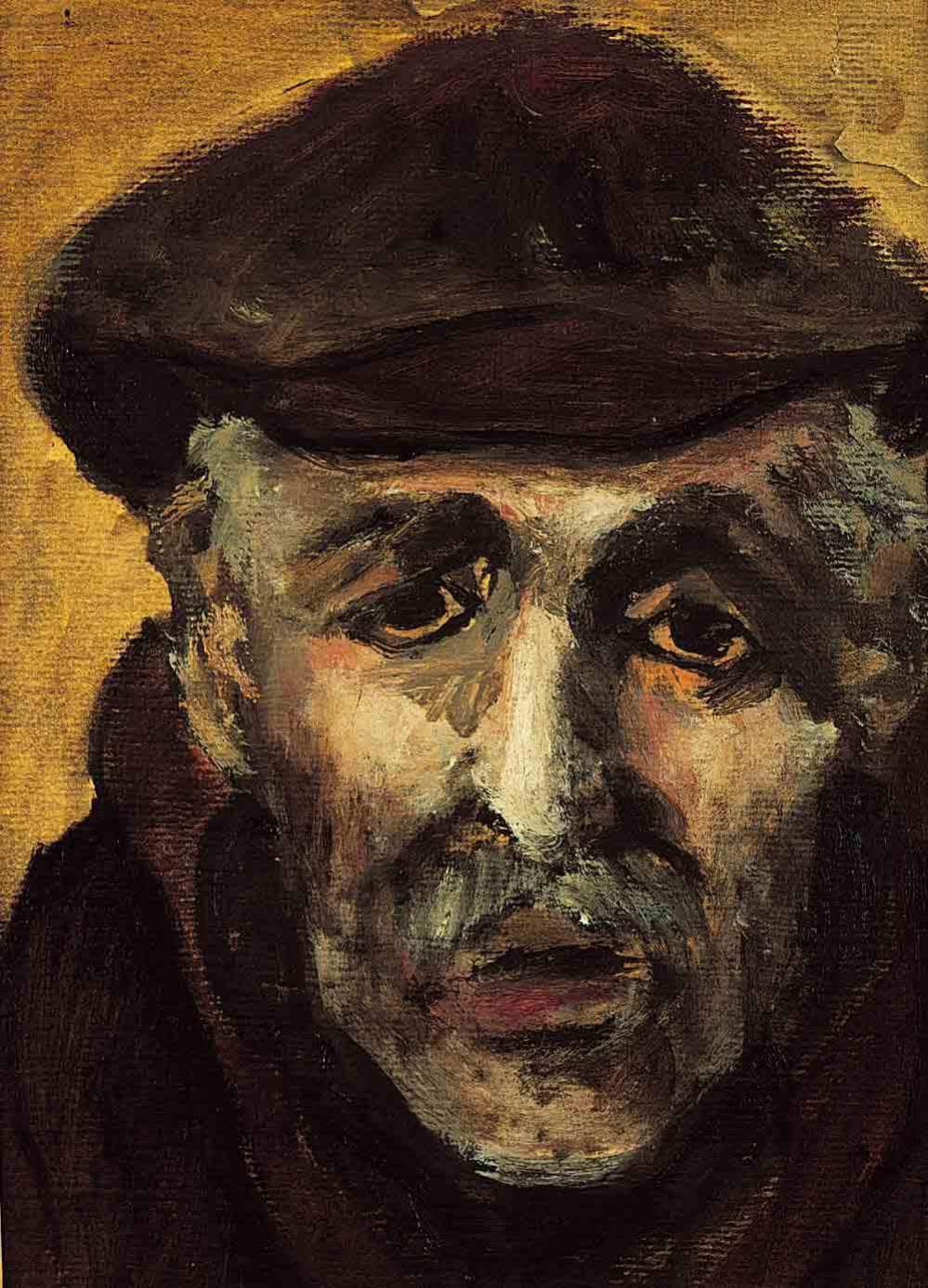 Eva Frankfurther (1930-1959) Old Man in Brown Cap n.d. Oil on paper 24 x 18 cm Private Collection To see and discover more about this artist click here