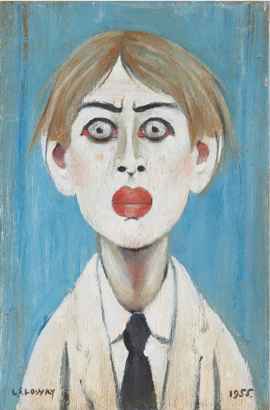 L.S. Lowry (1887-1976) Portrait of a Young Man 1955 Oil on canvas 30.5 x 20.3 cm The Frank Cohen Collection To see and discover more about this artist click here