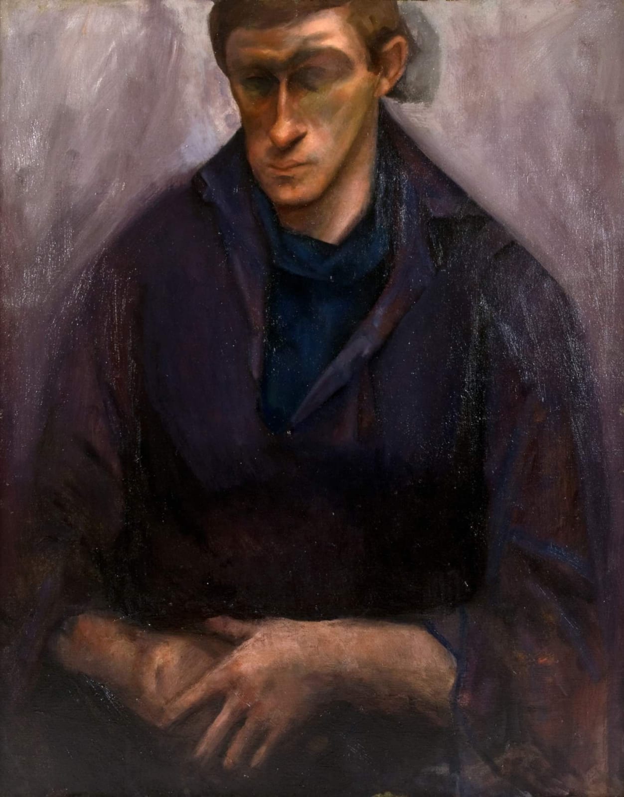 Sheila Fell (1931-1979) Portrait of Clifford Rowan c.1952 Oil on canvas 91.6 x 71.3 cm Tullie House Museum and Art Gallery Trust, Carlisle To see and discover more about this artist click here