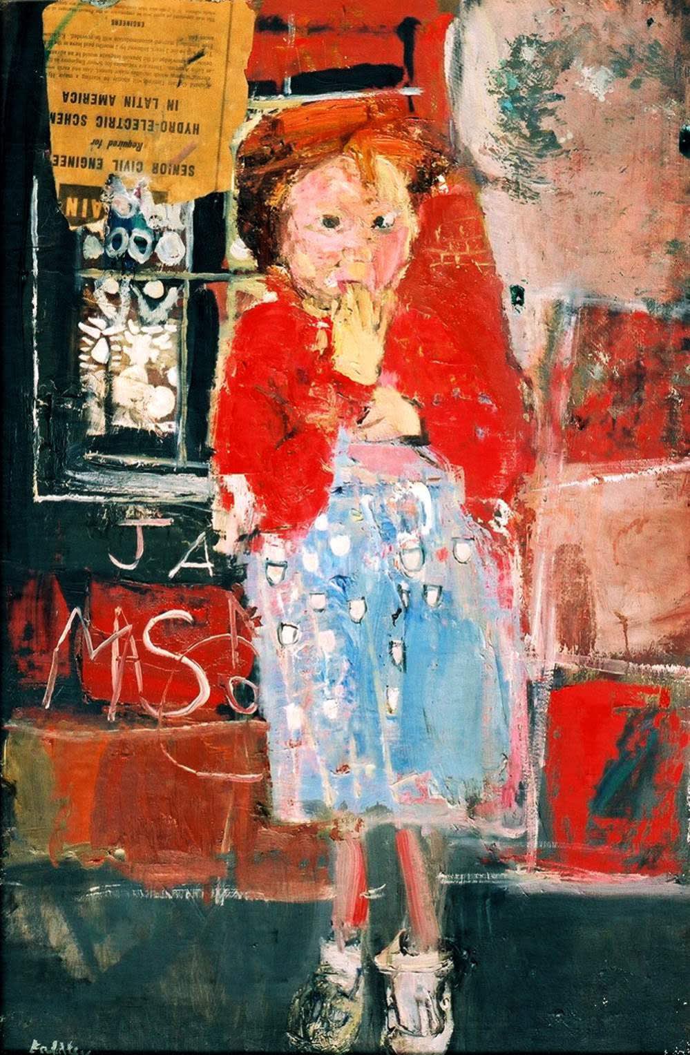 Joan Eardley (1921-1963) Little Girl with a Squint n.d. Oil on canvas 75 x 49.5 cm Gracefield Art Centre, Dumfries To see and discover more about this artist click here