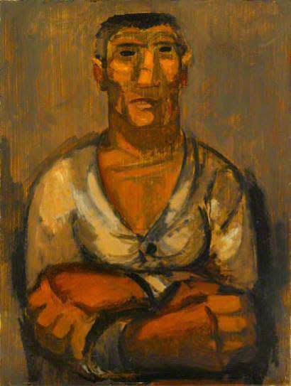 Josef Herman (1911-2000) The Welsh Miner 1948 Oil on board 78 x 58 cm Arts Council Collection, London To see and discover more about this artist click here